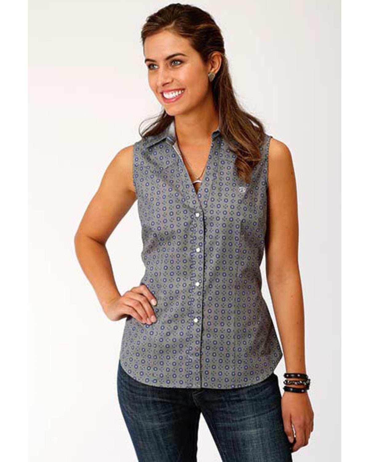 Amarillo Women's Geo Snap Sleeveless 