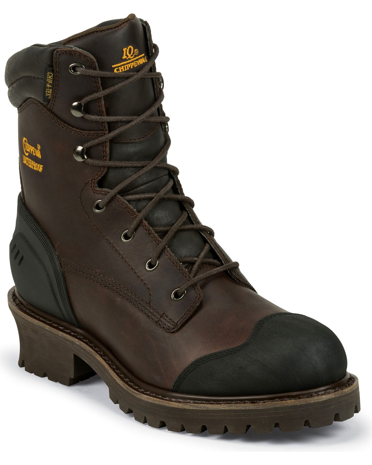 Chippewa 8" Waterproof & Insulated Lace-up Logger Boots - Composite Toe