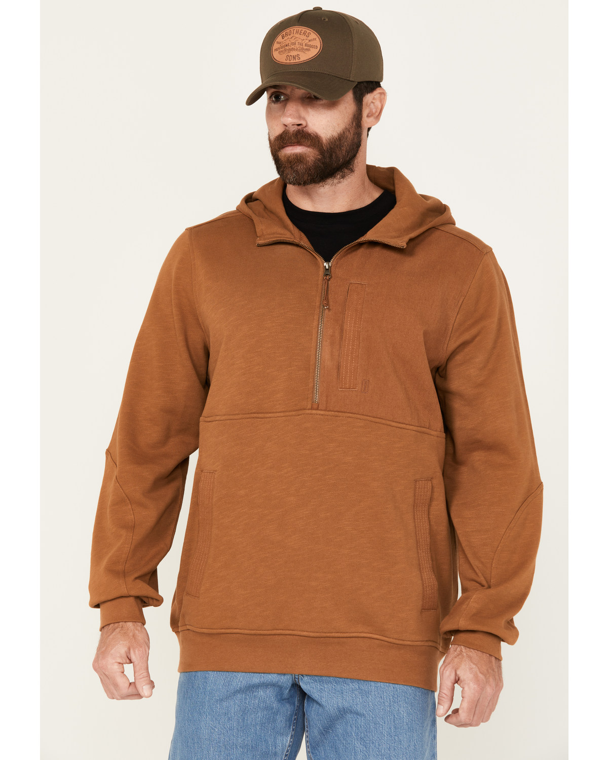 Brothers and Sons Men's Hardin French Terry Hooded Zip Sweatshirt