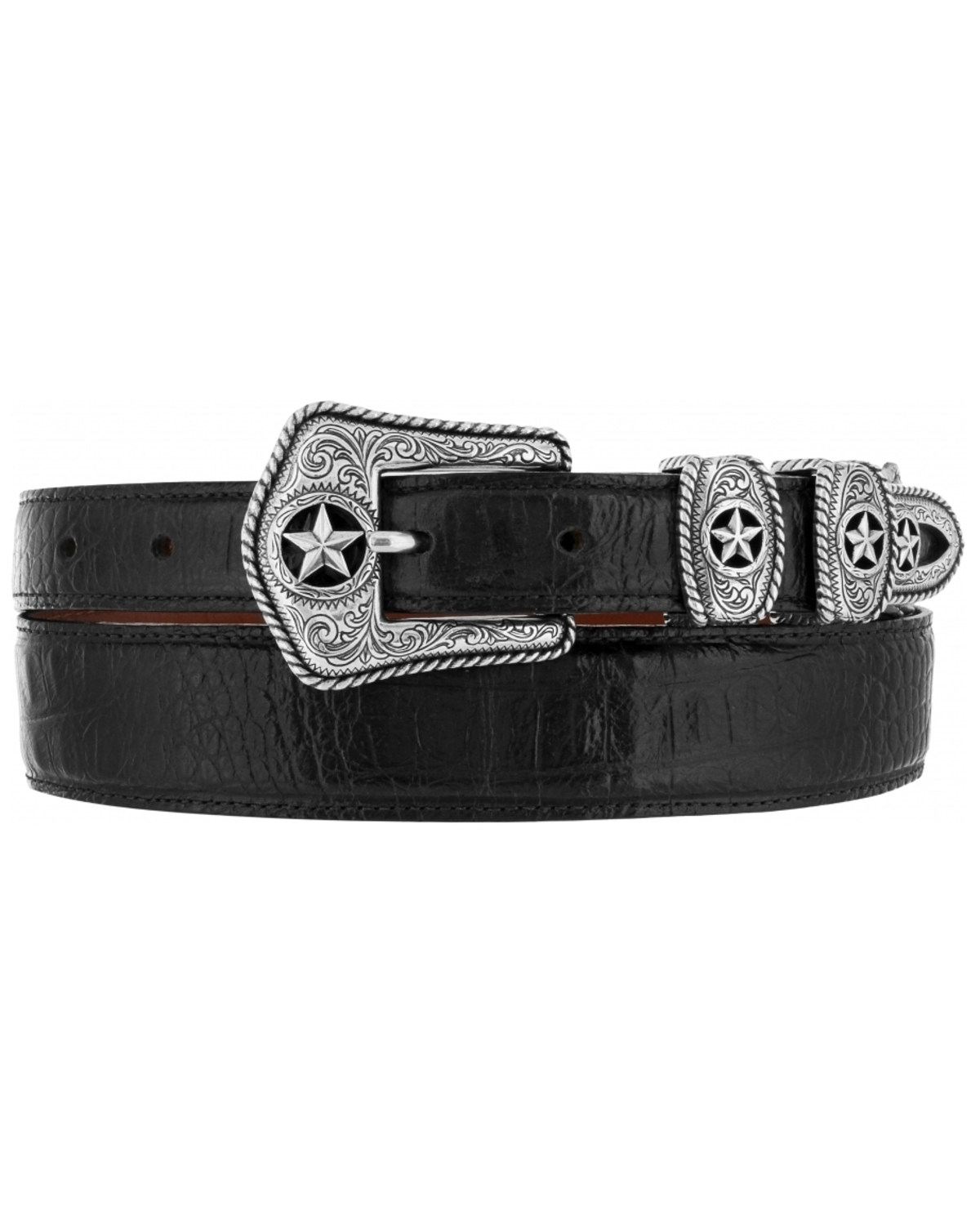 Tony Lama Men's Country Crocodile Print Western Belt