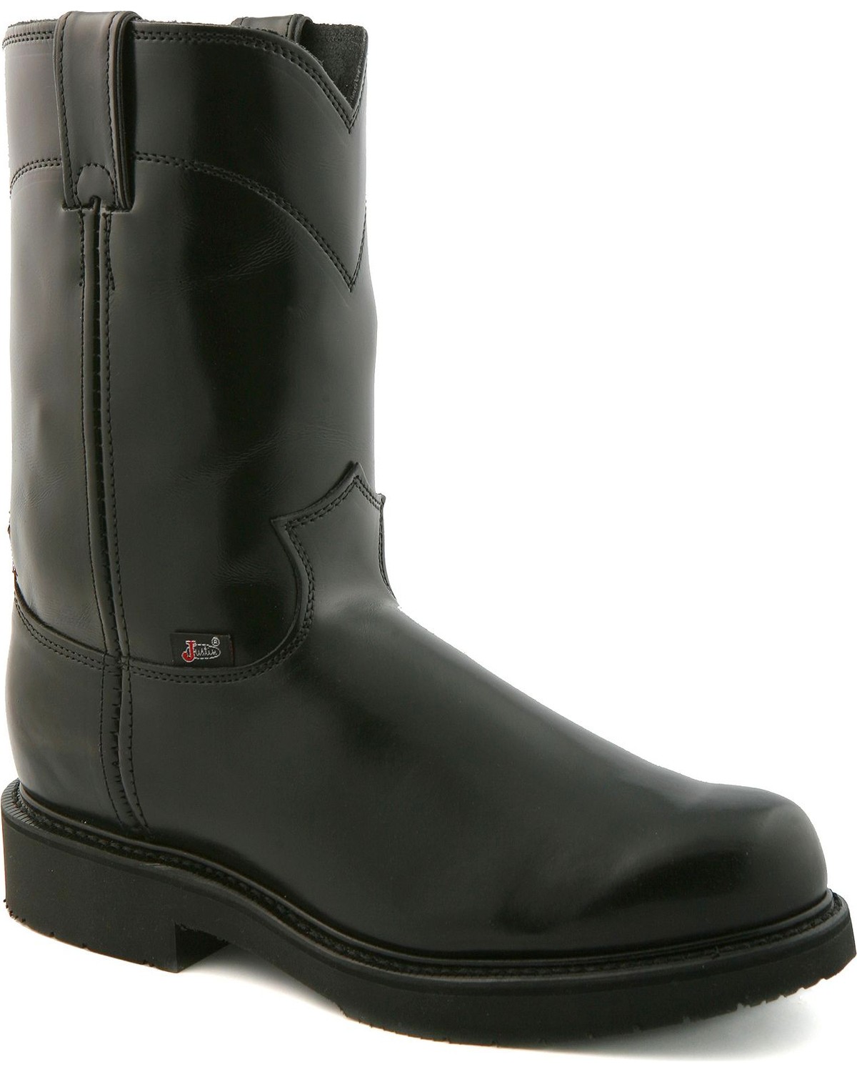 black slip on boots