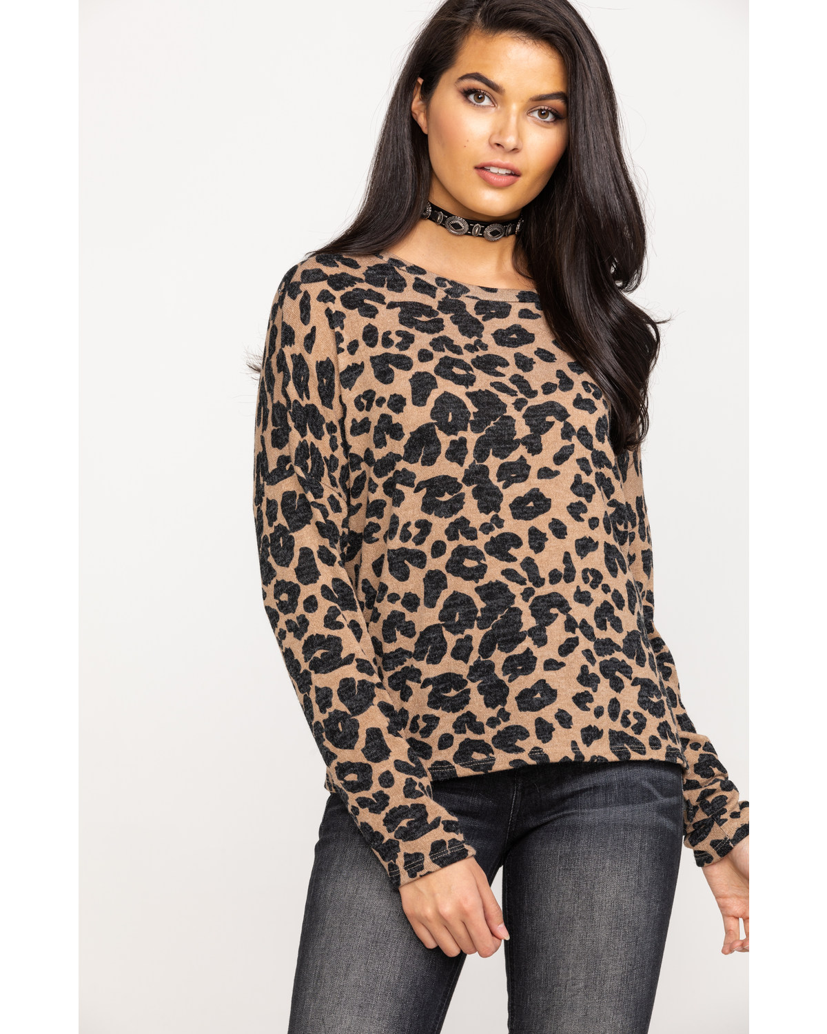 Cheetah pullover sweater Clearance