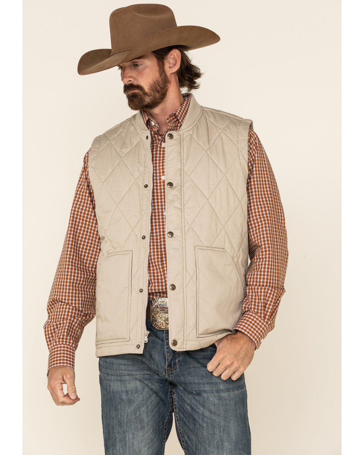 Mens tan vest