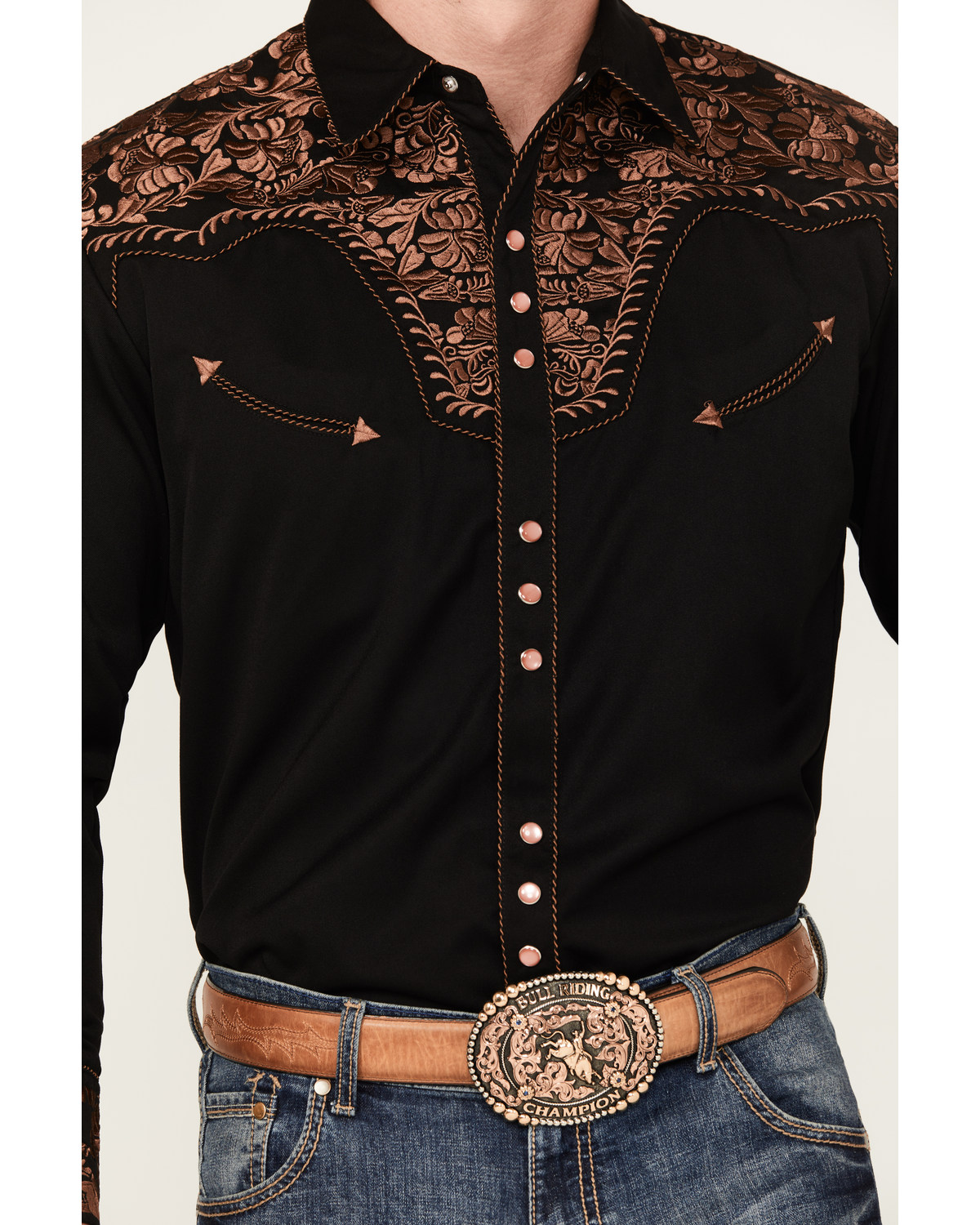 Scully Men's Copper Embroidered Gunfighter Shirt | Boot Barn