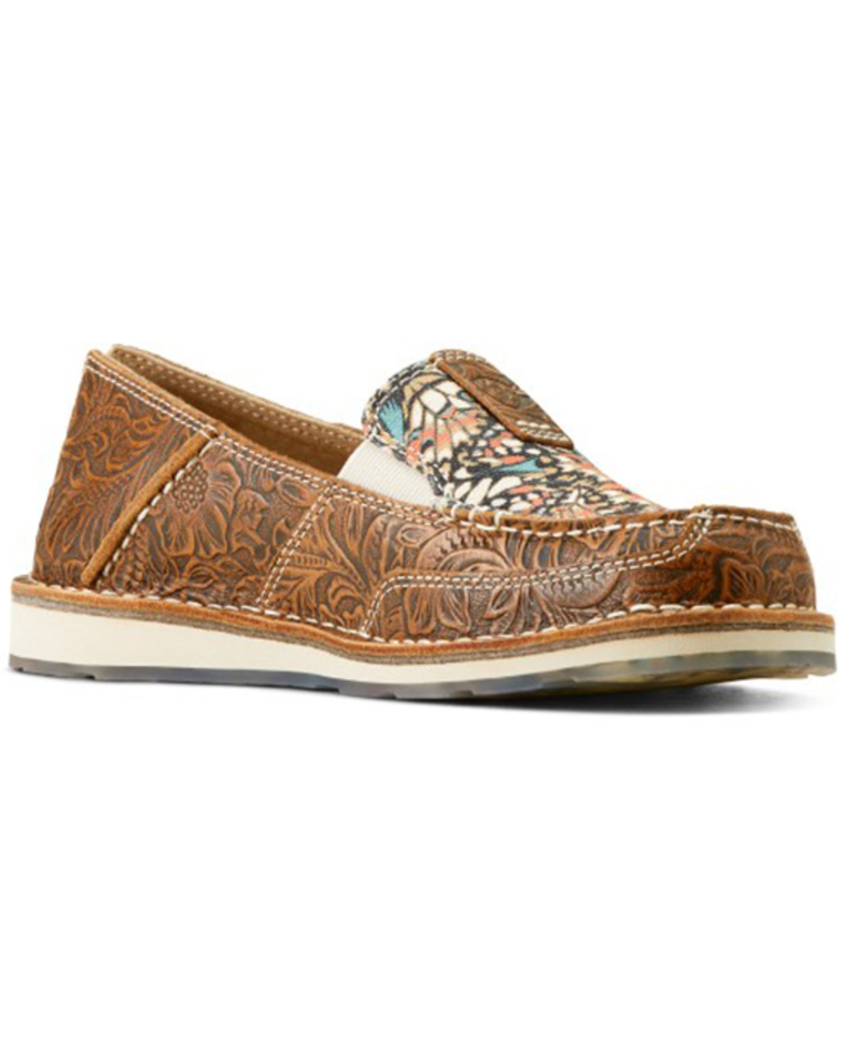 Ariat Women's Floral Embossed Cruiser Casual Shoes - Moc Toe