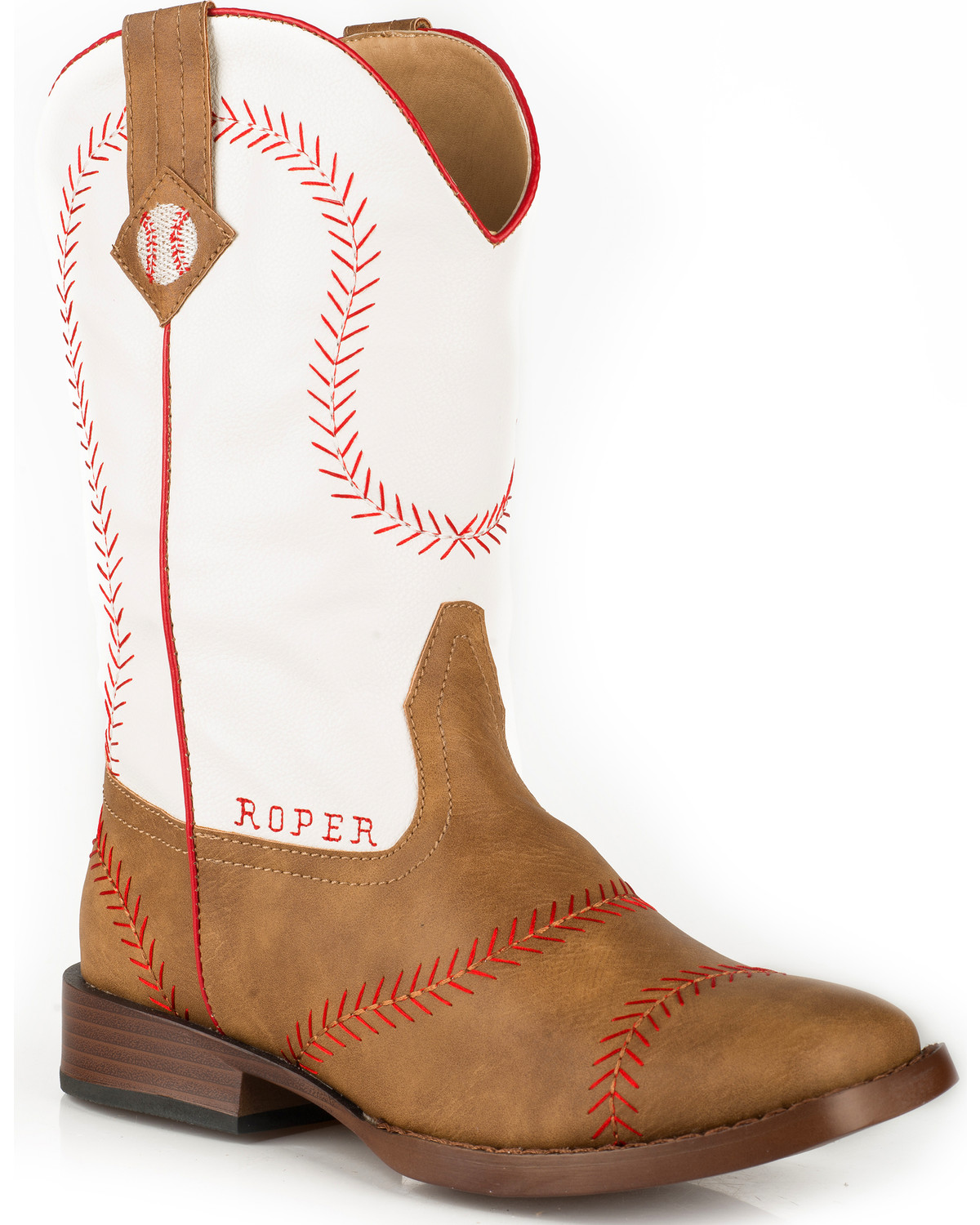 Roper Boys' Baseball Western Boots - Square Toe