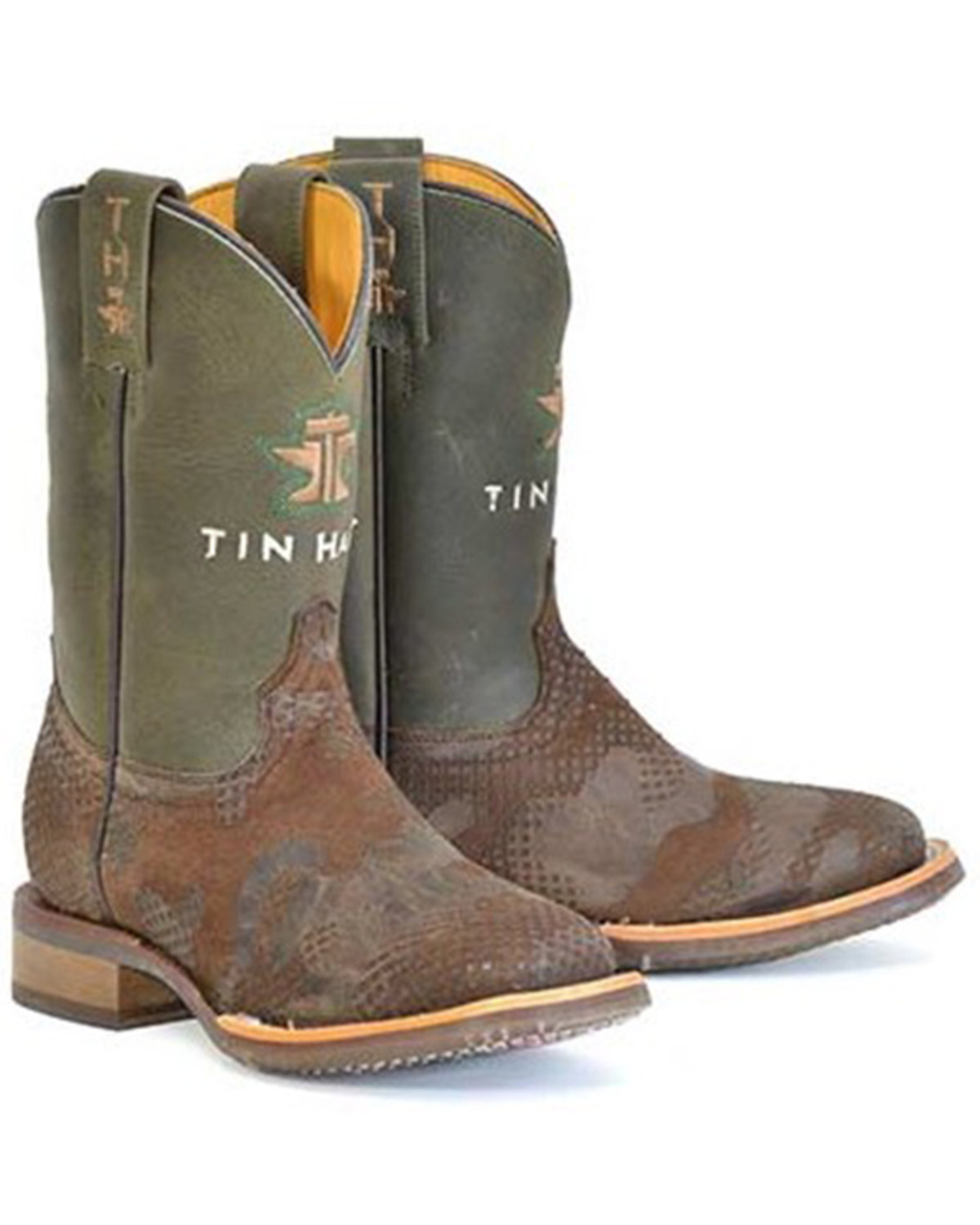 Tin Haul Boys' Stealth Western Boots - Broad Square Toe