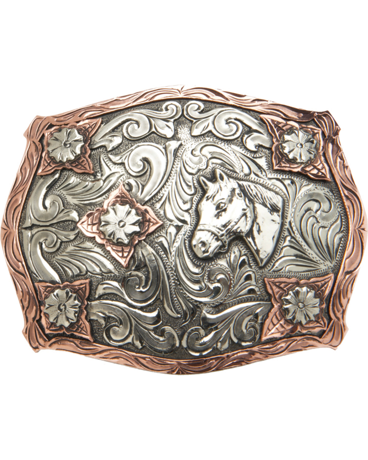 AndWest Vintage "Stanton" Two-Tone Horse Head Buckle