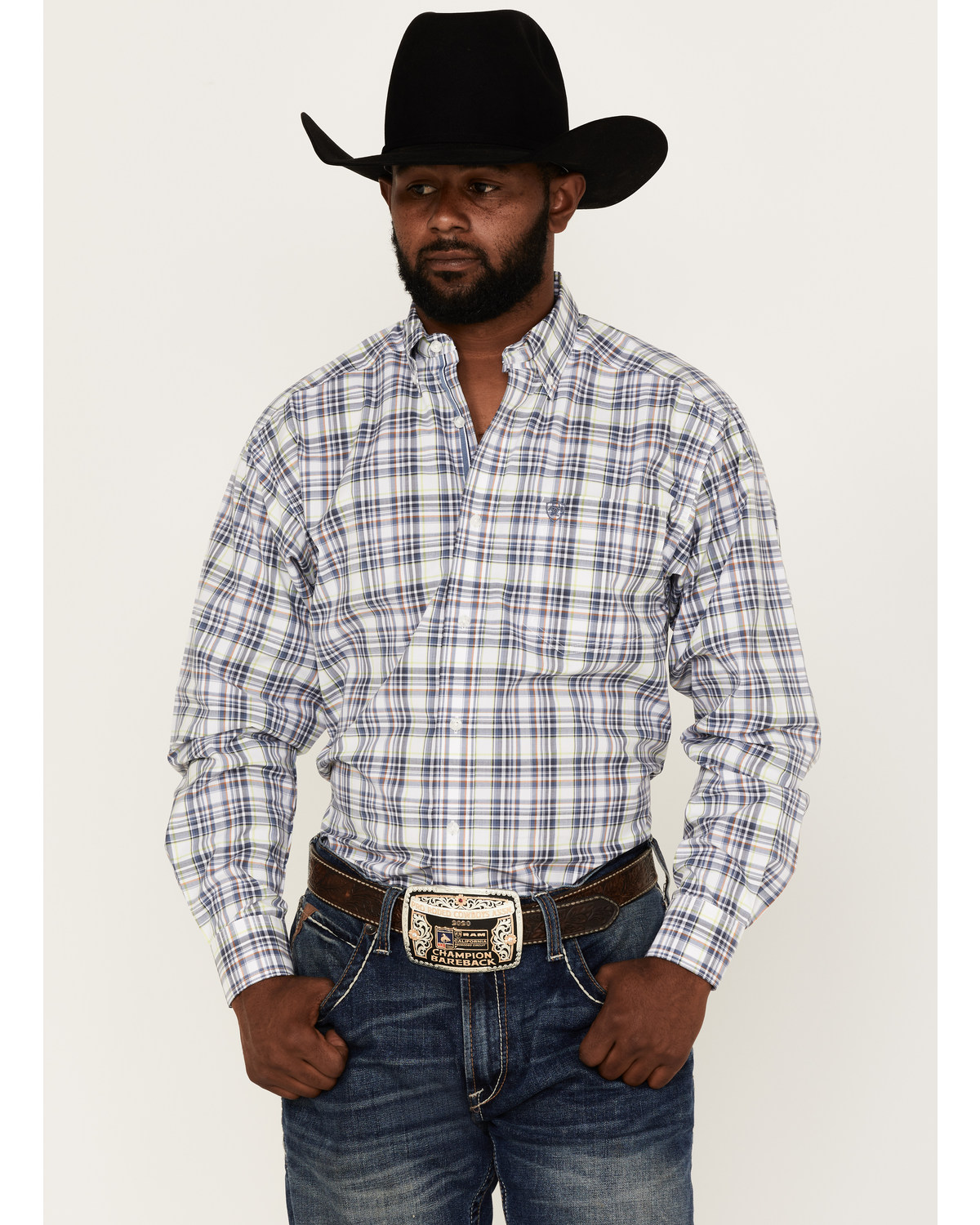 Ariat Men's Brady Plaid Long Sleeve Button Down Western Shirt