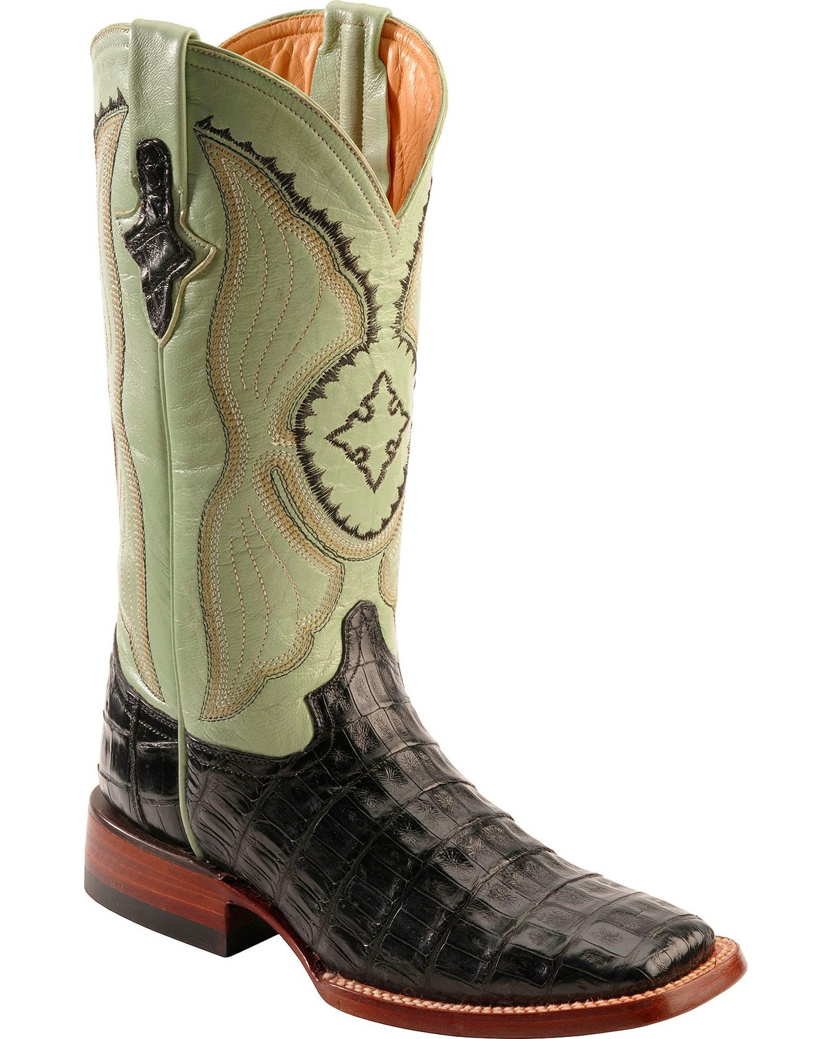 caiman square toe boots