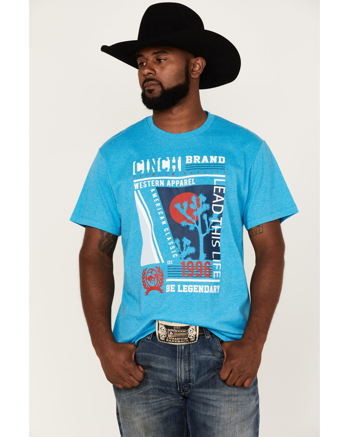 Cinch Men's Lead This Life Desert Night Graphic Short Sleeve T-Shirt