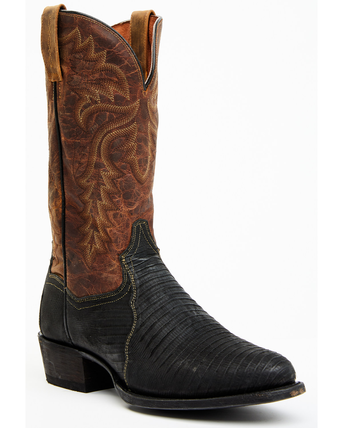 Dan Post Men s Exotic Teju Lizard Leather Tall Western Boots Round Toe Pueblo Mall