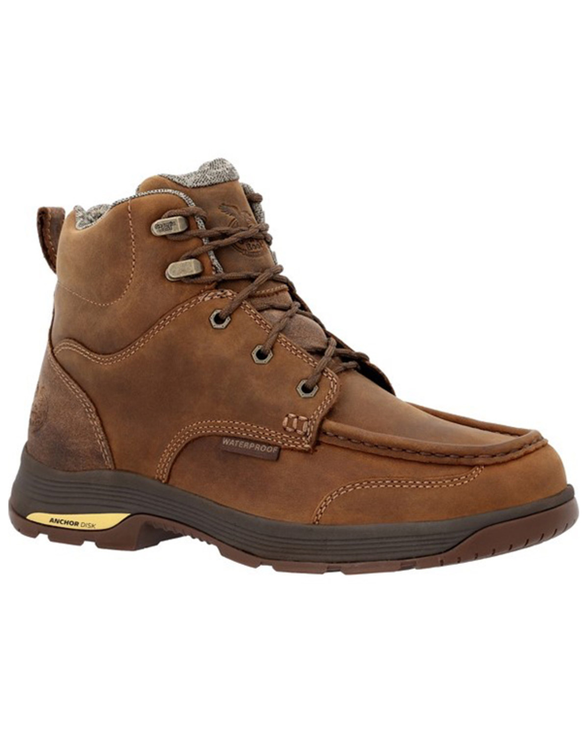 Georgia Men's Athens Superlyte Waterproof 6" Lace-Up Work Boots - Moc Toe