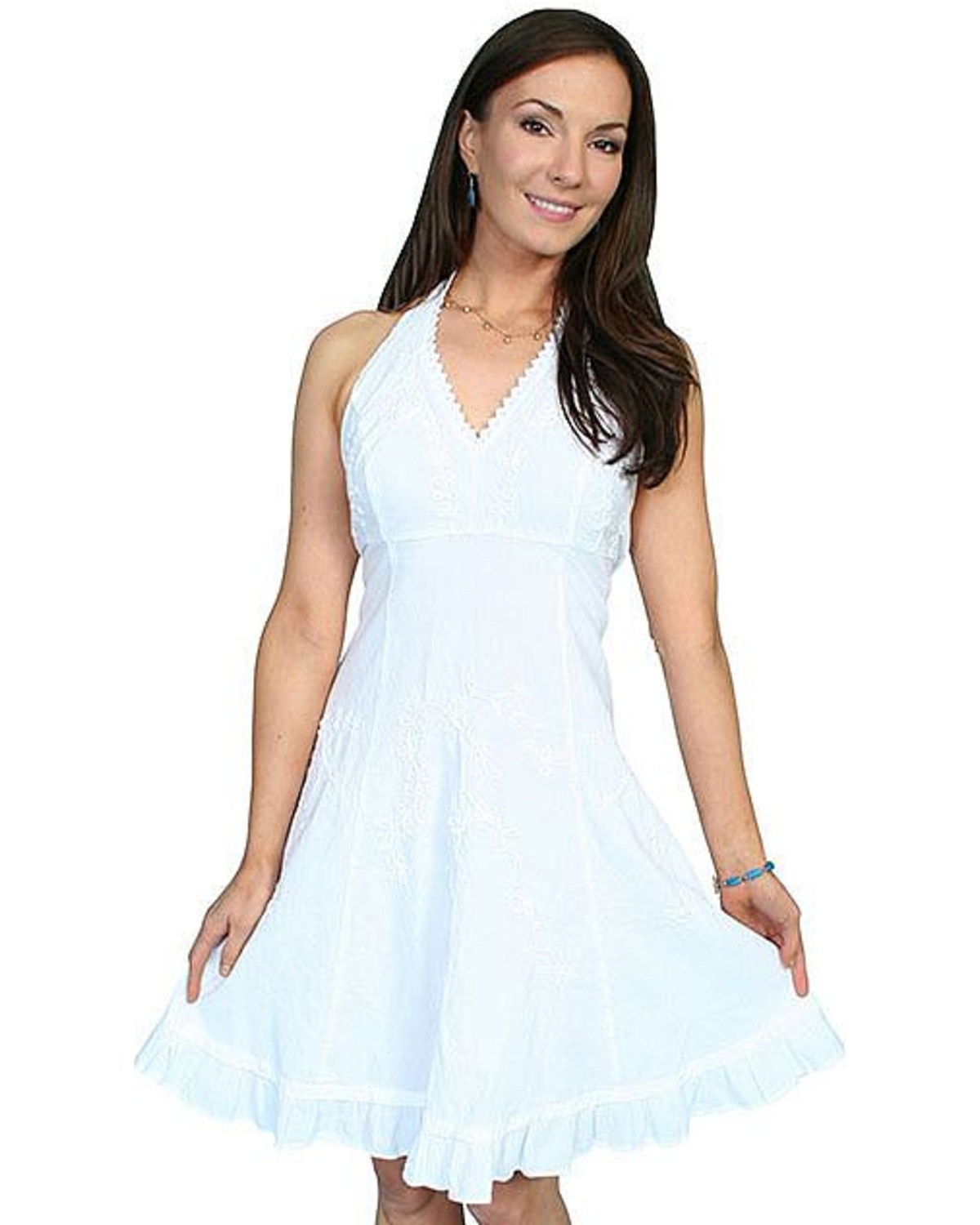 womens white halter dress