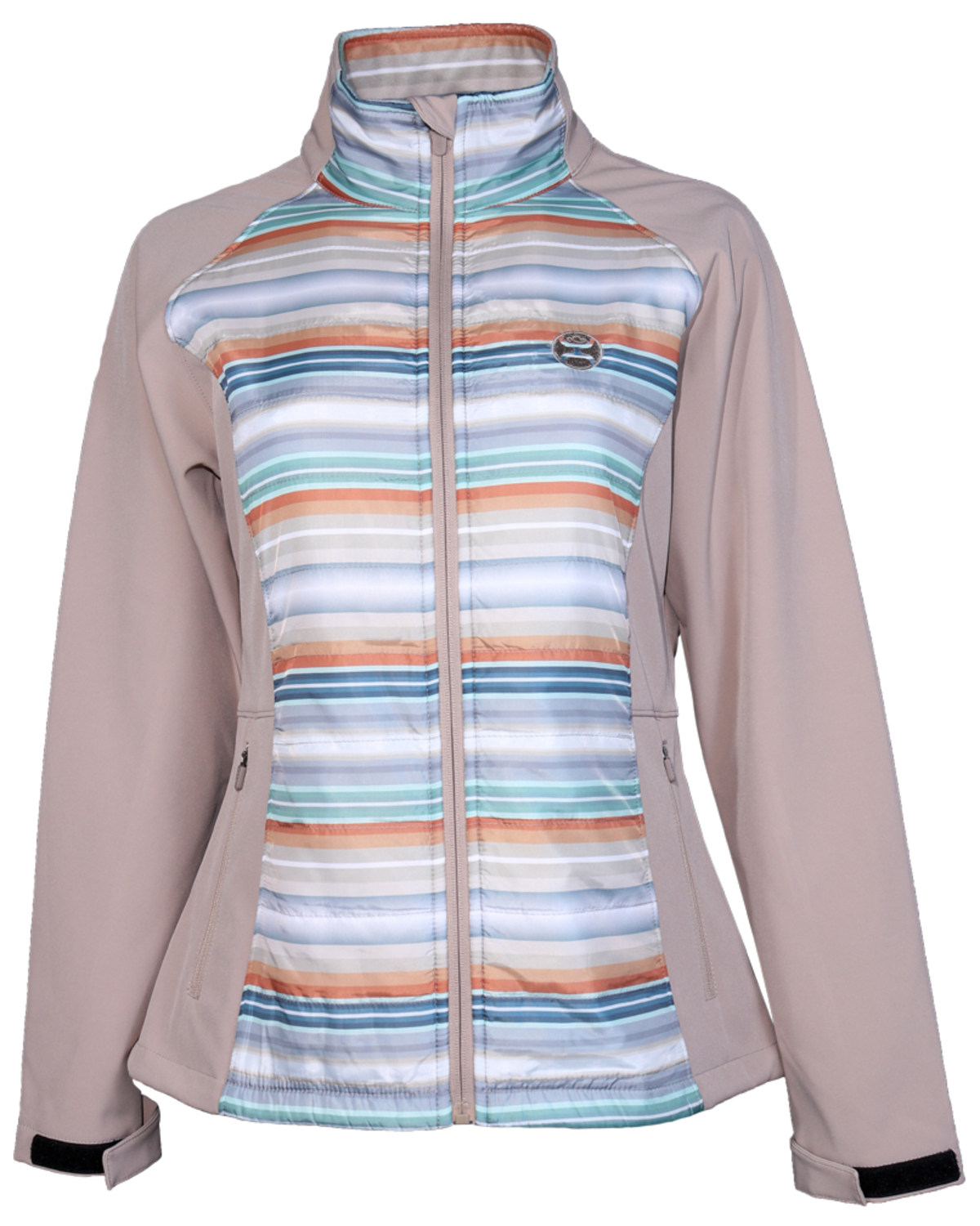 Hooey Girls' Serape Striped Softshell Jacket