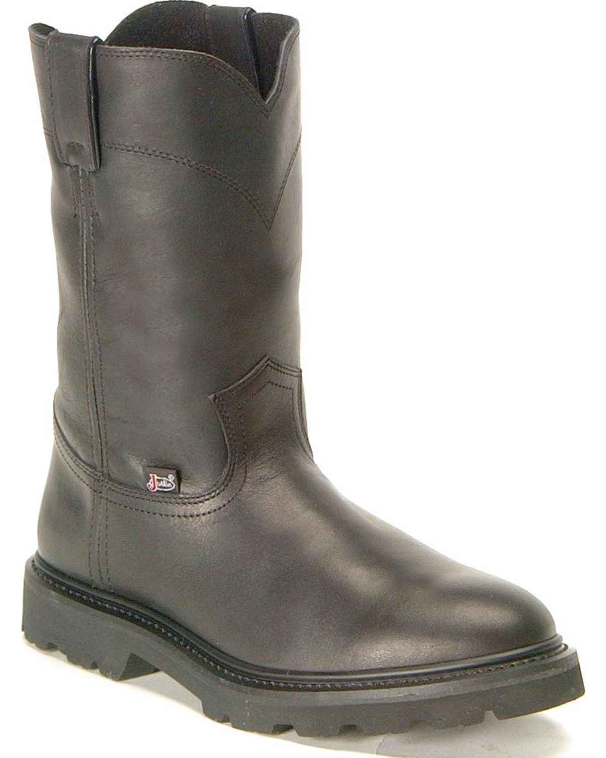 black justin work boots