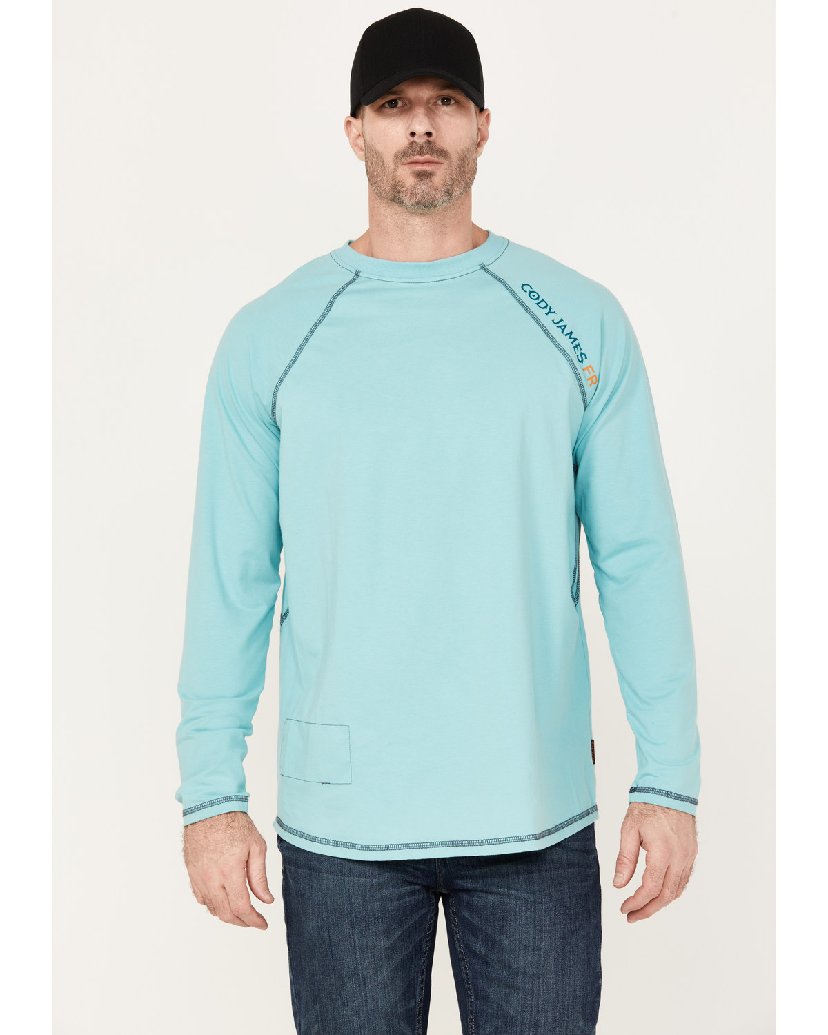 Cody James Men's FR Solid Long Sleeve Raglan Work T-Shirt