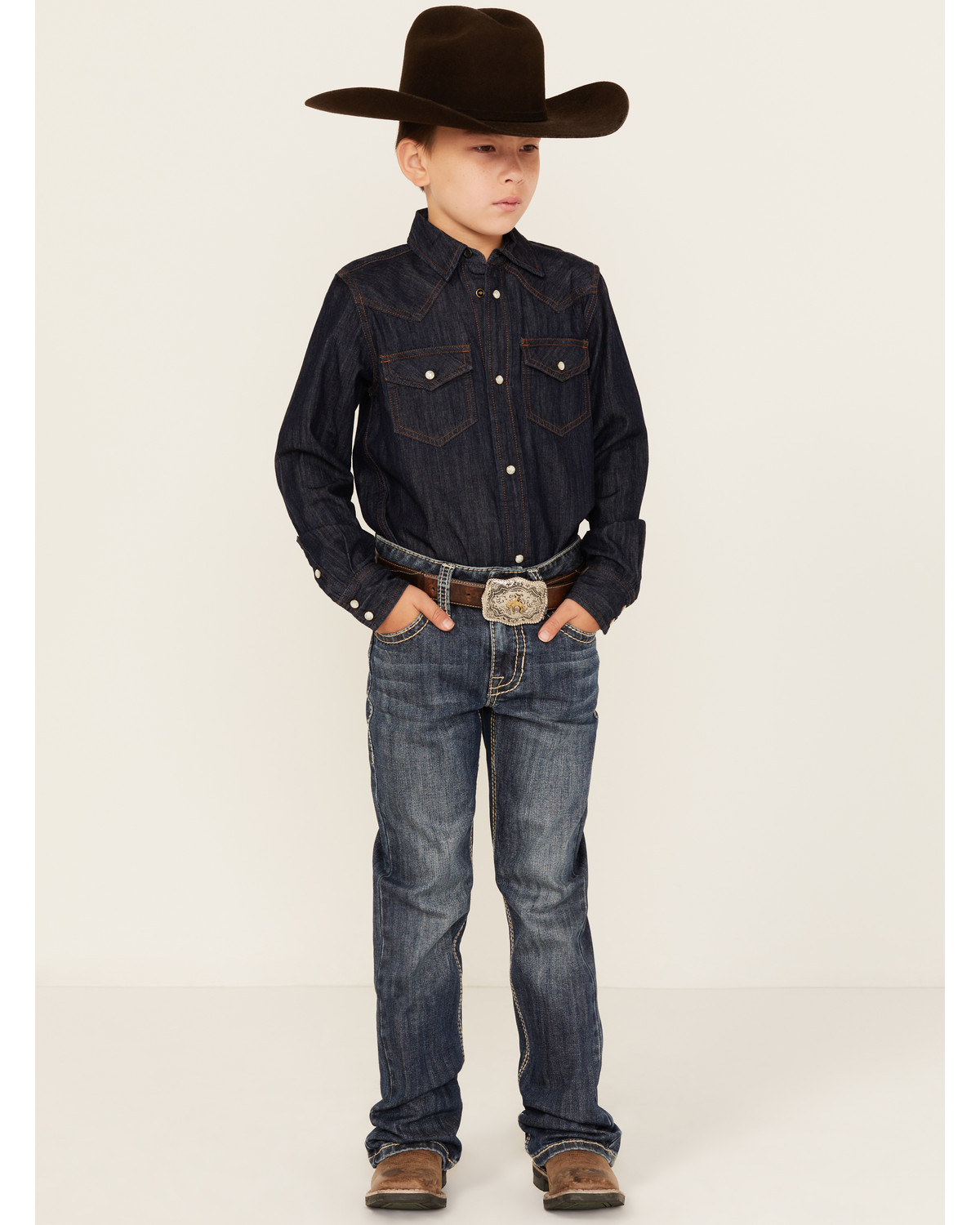 Rock & Roll Denin Boys' Bootcut Stretch Denim Jeans