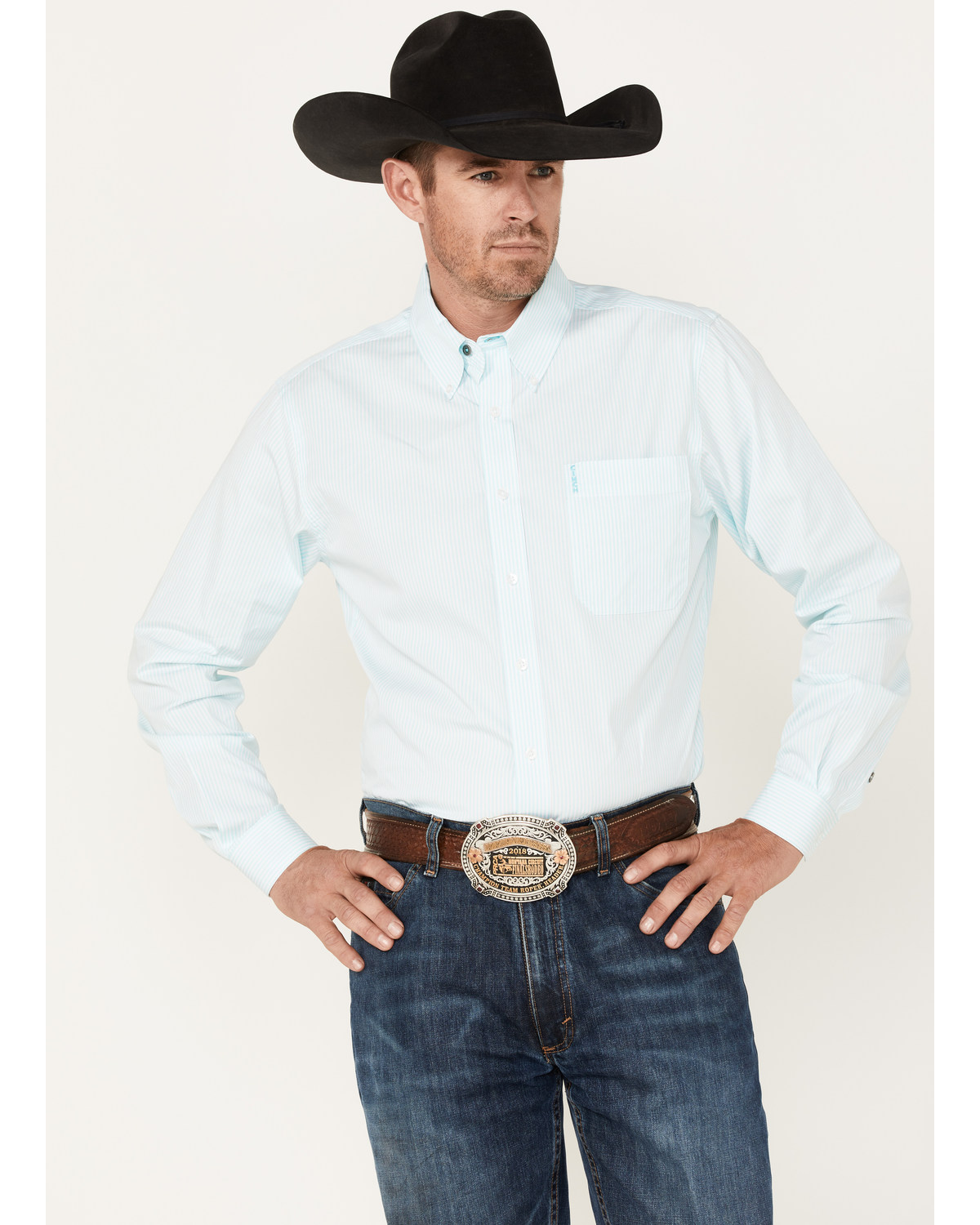 Cinch Men's Modern Fit Micro Stripe Button-Down Western Shirt