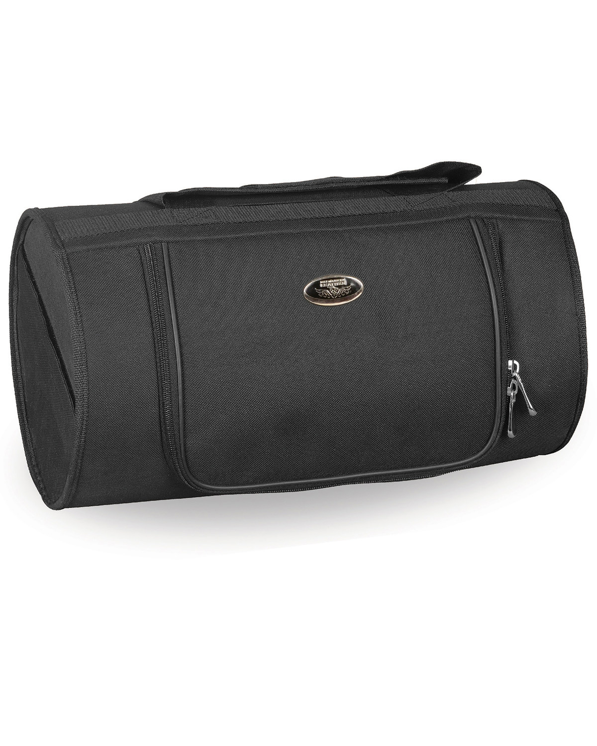 Milwaukee Leather Black Textile Roll Top Bag