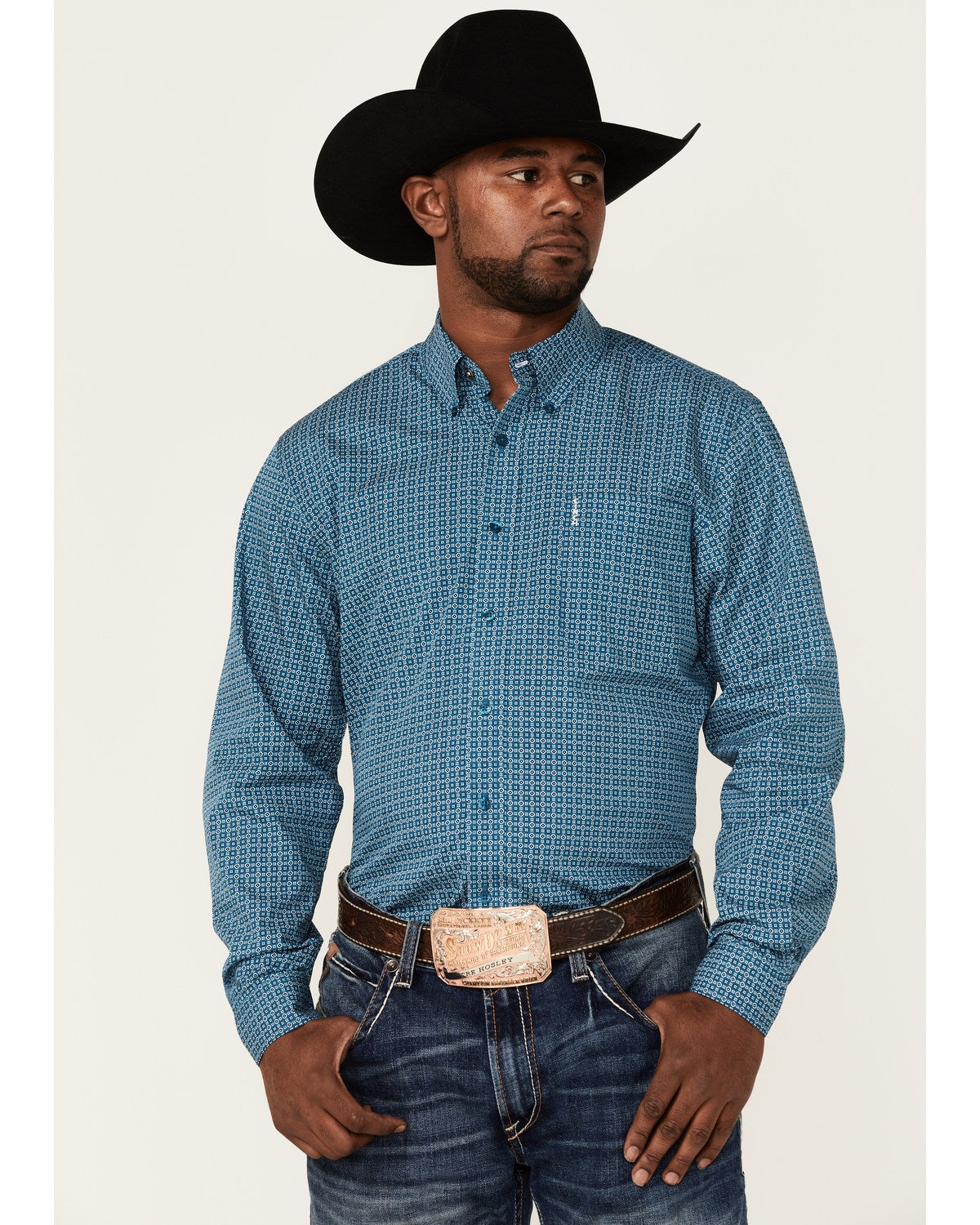 Cinch Men's Modern Fit Team Floral Geo 
