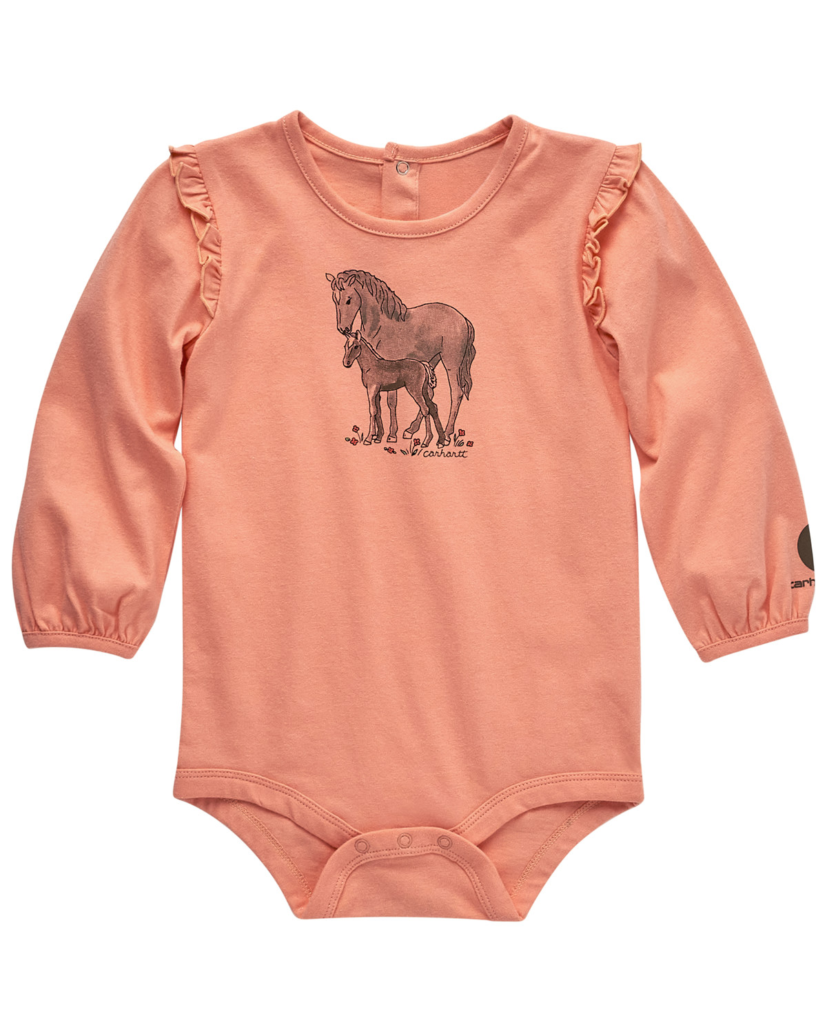 Carhartt Infant Girls' Horses Long Sleeve Onesie