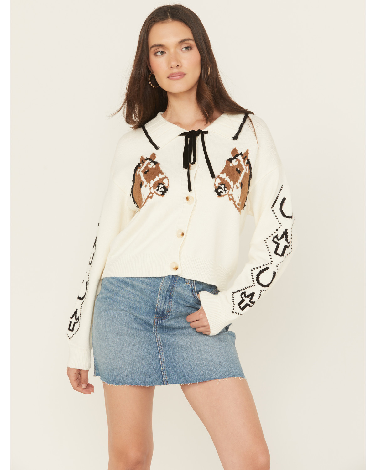 Blue B Women's Horse Button-Down Cardigan