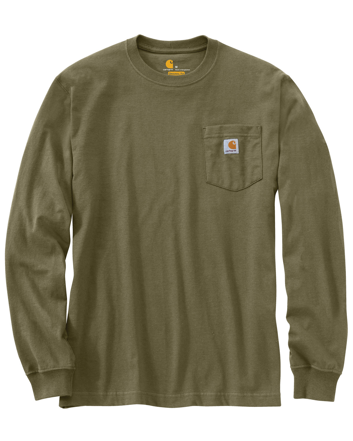 Carhartt Men's Loose Fit Heavyweight Long Sleeve Logo Pocket Work T-Shirt - Big & Tall
