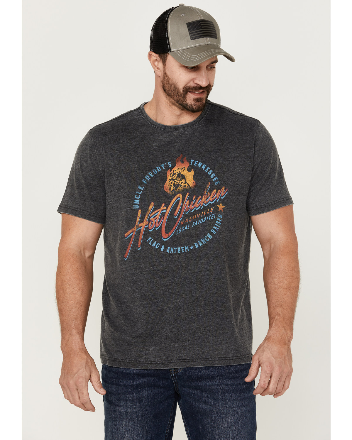 Flag & Anthem Men's Hot Chicken Nashville Burnout Graphic T-Shirt