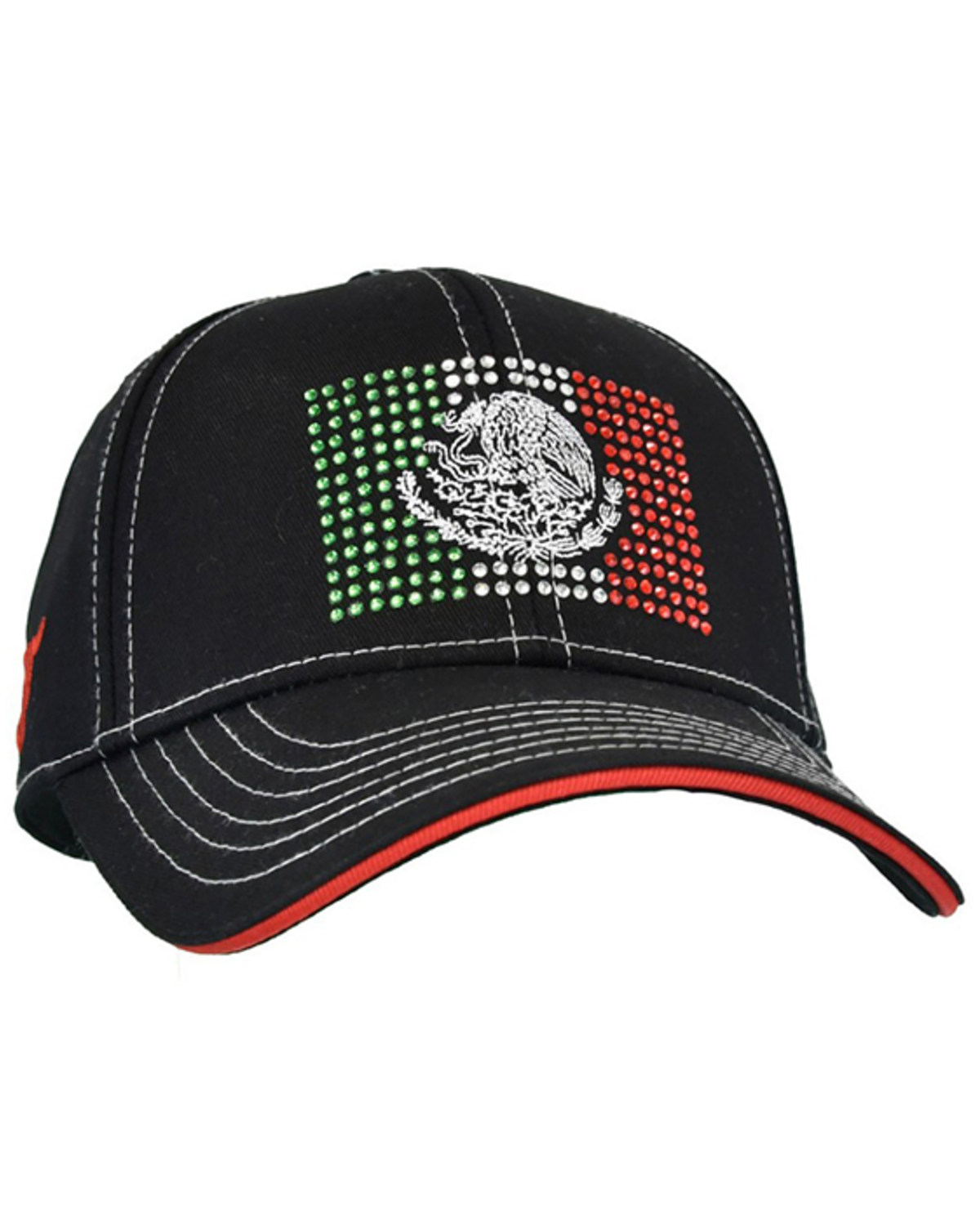 Cowgirl Hardware Women's Mexican Flag Crystal Ladies Baseball Cap