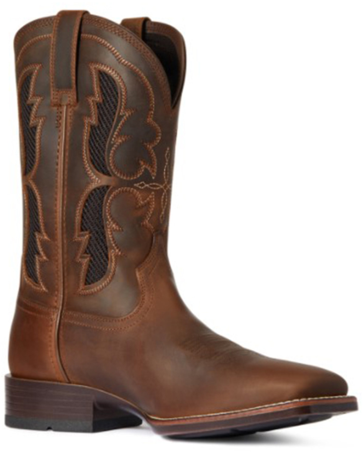 Ariat Men's Distressed Brown Dash VentTEK Ultra Bantamweight Performance Western Boot - Broad Square Toe