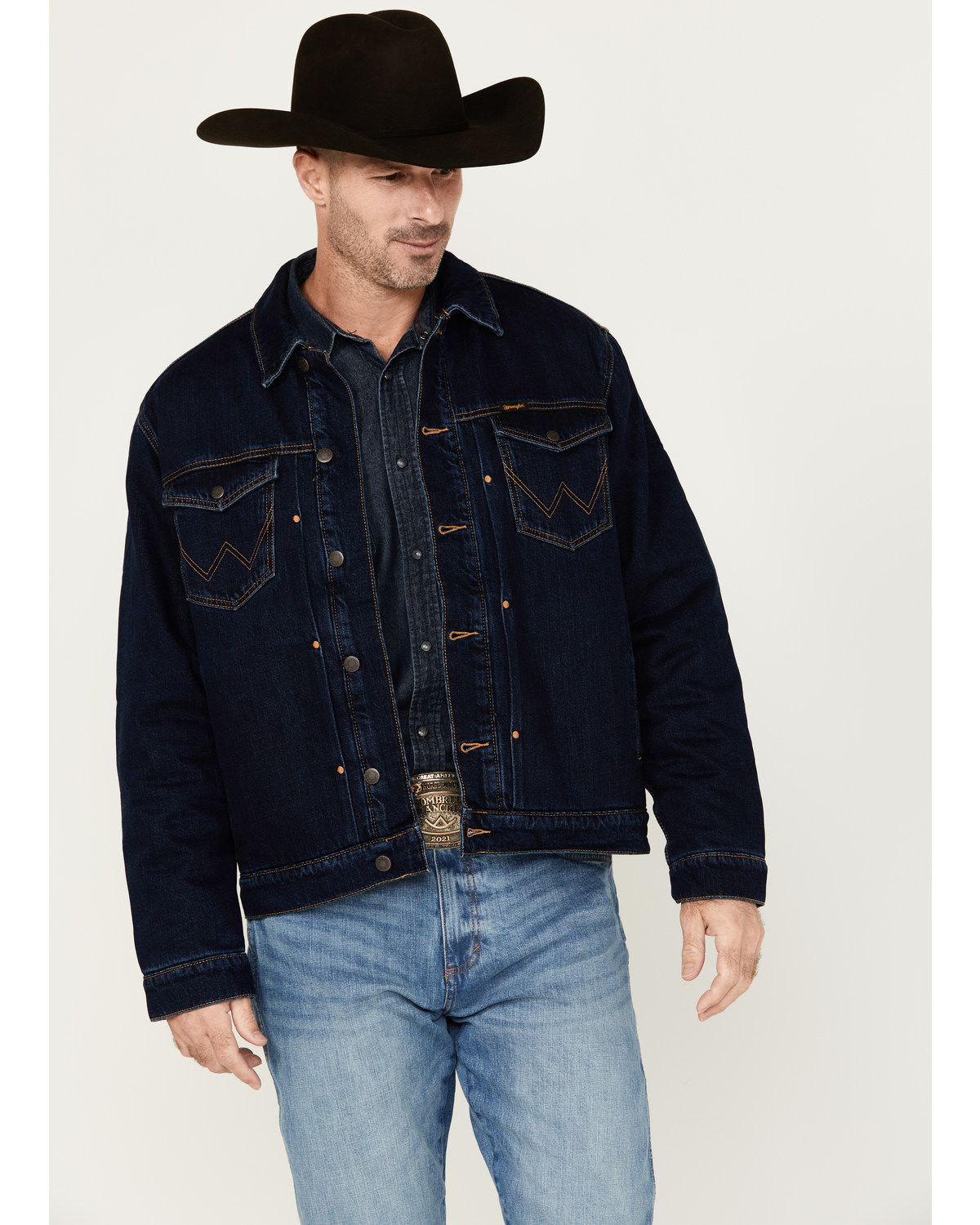 Wrangler Men's Vintage Sherpa Lined Trucker Jacket
