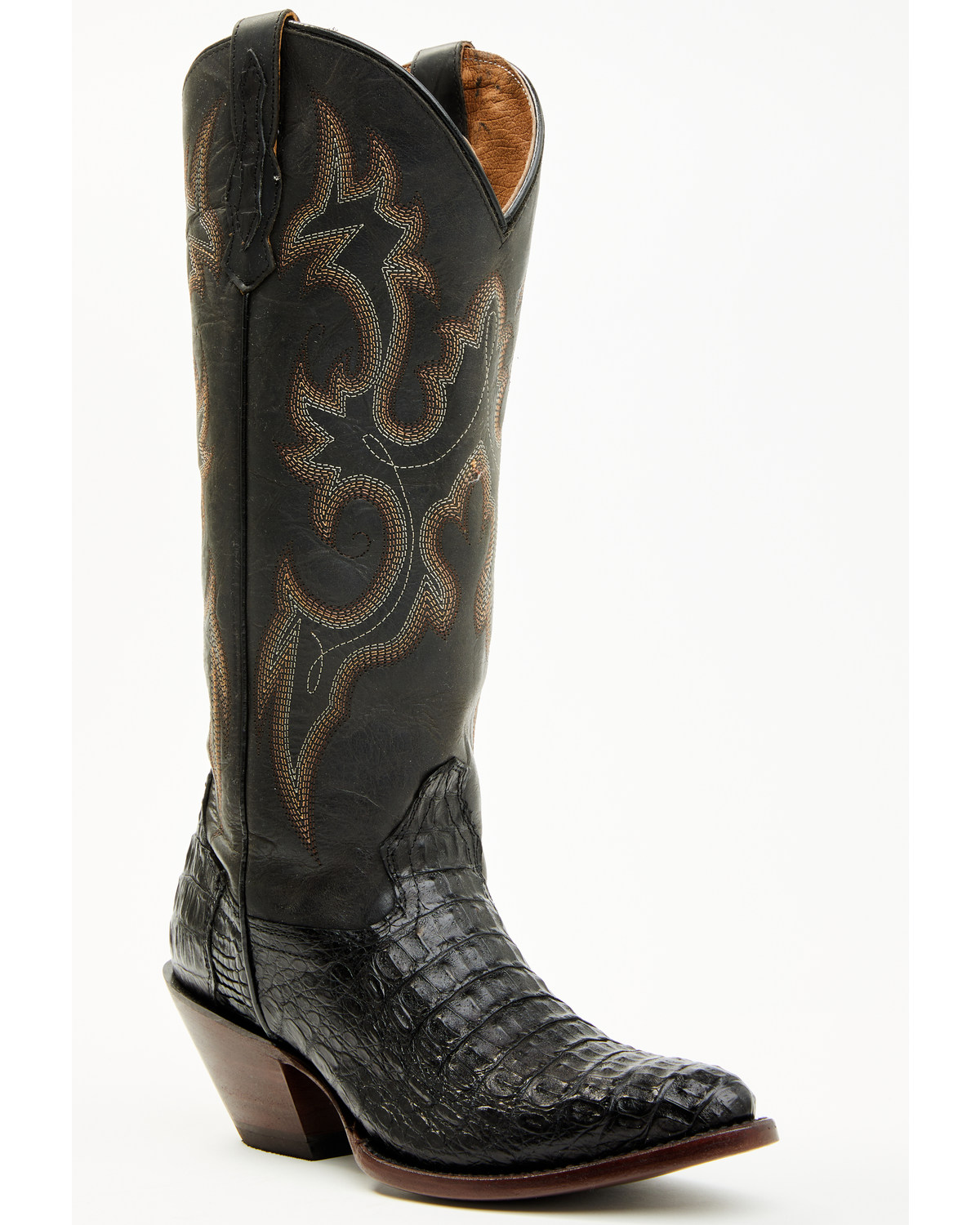 Shyanne Women's Layla Exotic Caiman Western Boots - Pointed Toe