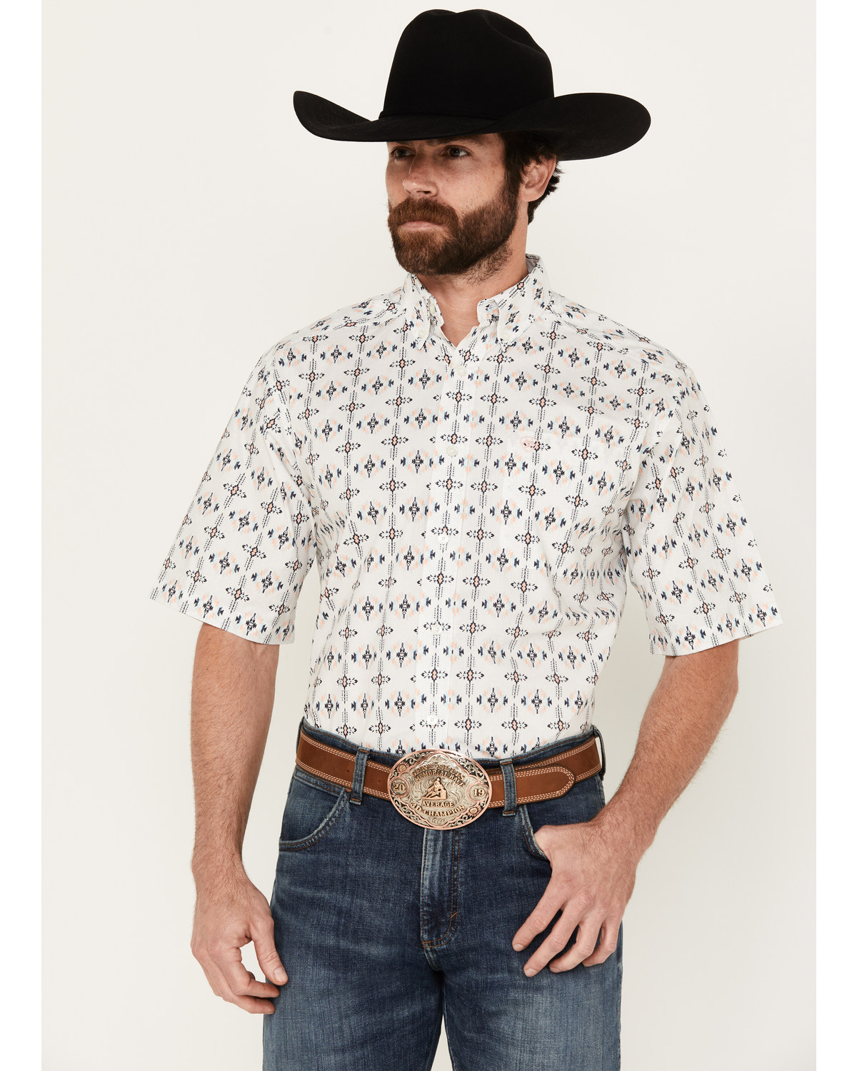Ariat Men's Otto Southwestern Print Short Sleeve Button-Down Western Shirt