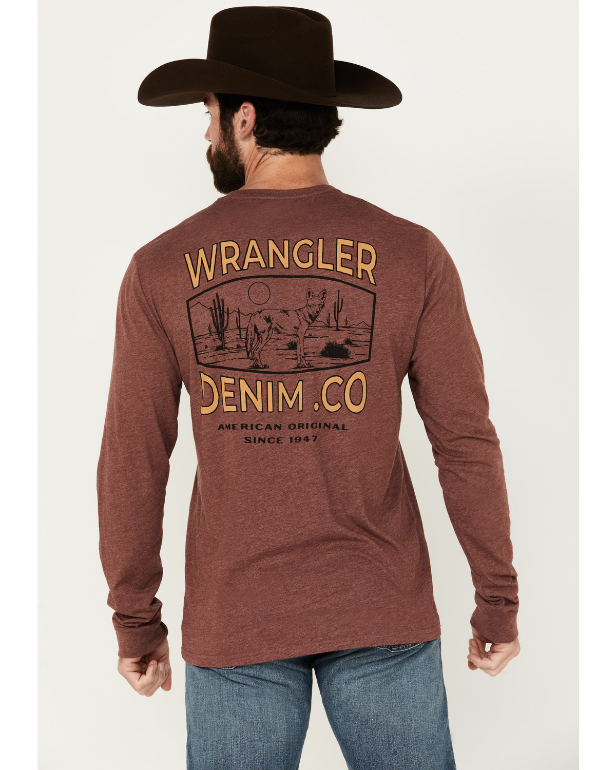 Wrangler Men's Landscape Logo Long Sleeve T-Shirt