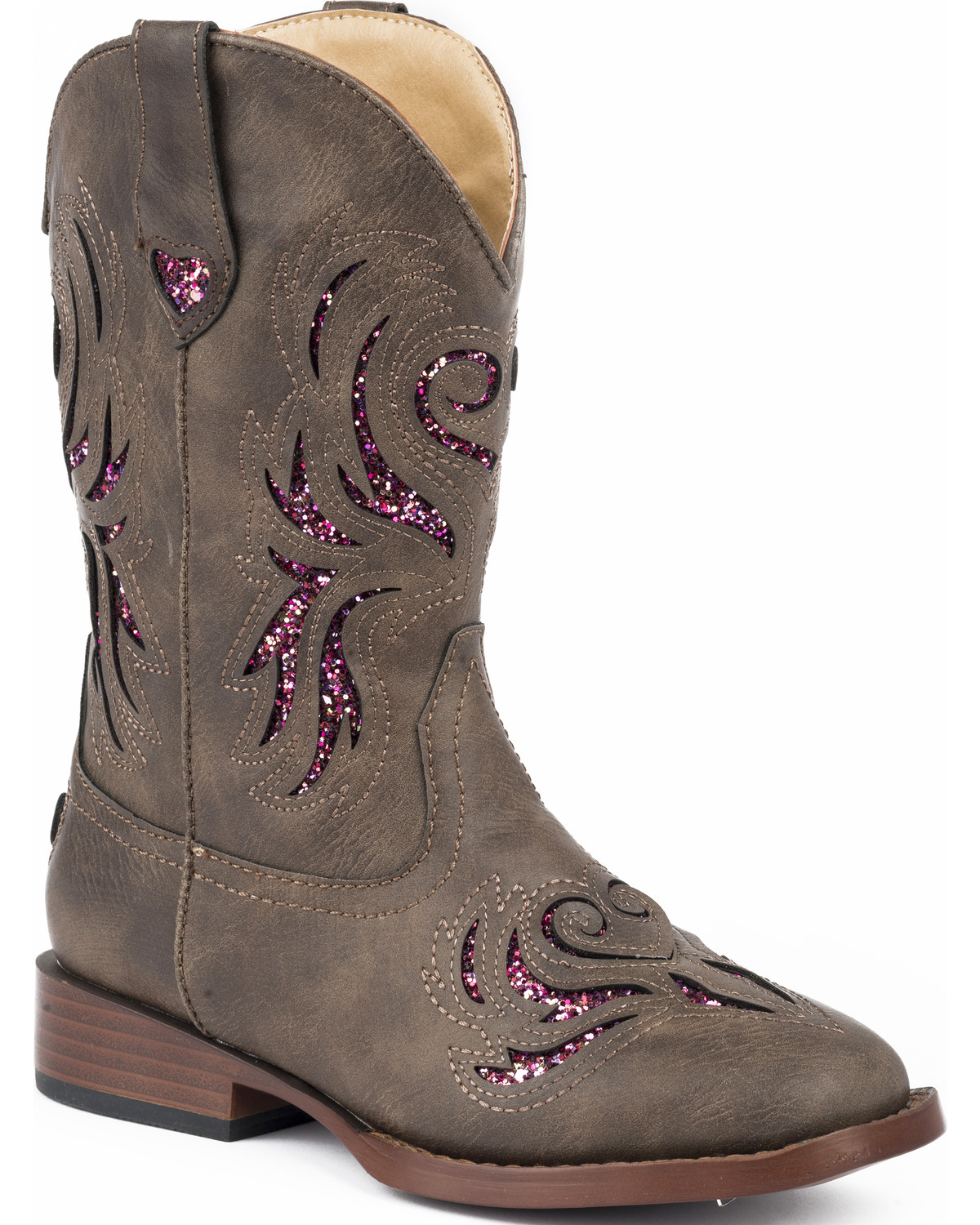 girls pink glitter boots