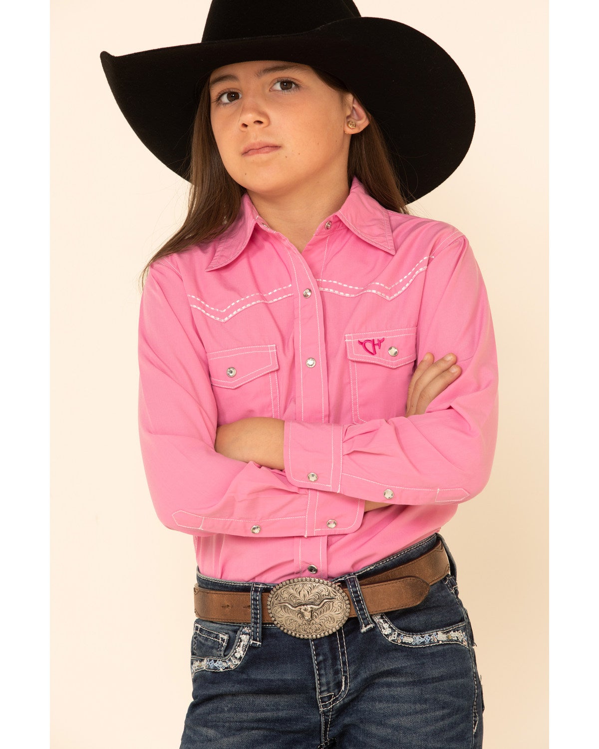 Cowgirl Hardware Girls' Pink Solid 