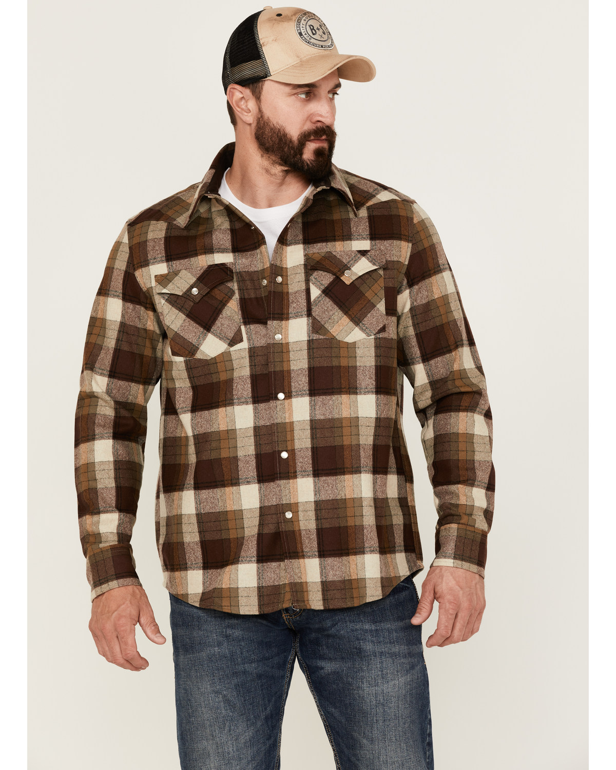 Pendleton Men's Canyon Plaid Pearl Snap Western Shirt