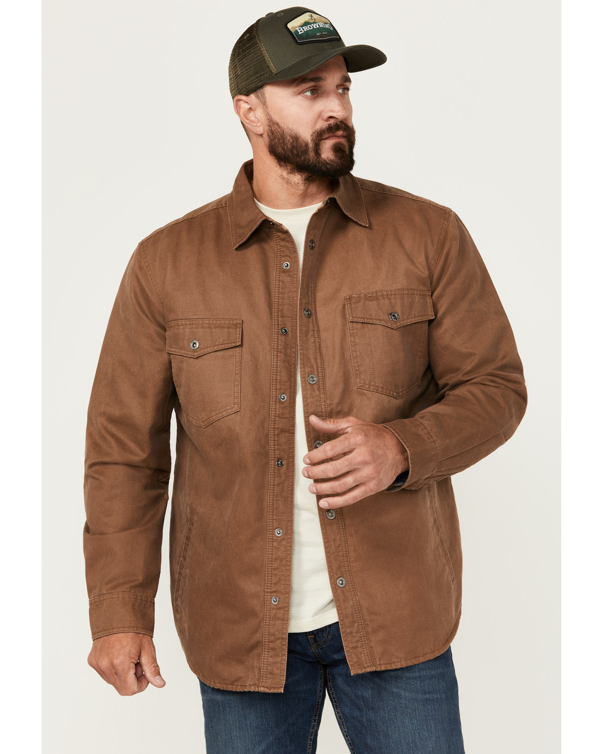 Dakota Grizzly Men's Blaize Microsuede Lined Long Sleeve Western Snap Shirt