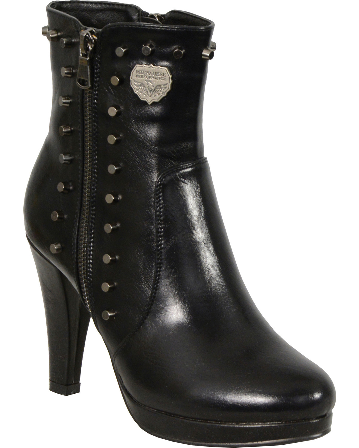 spiked heel boots
