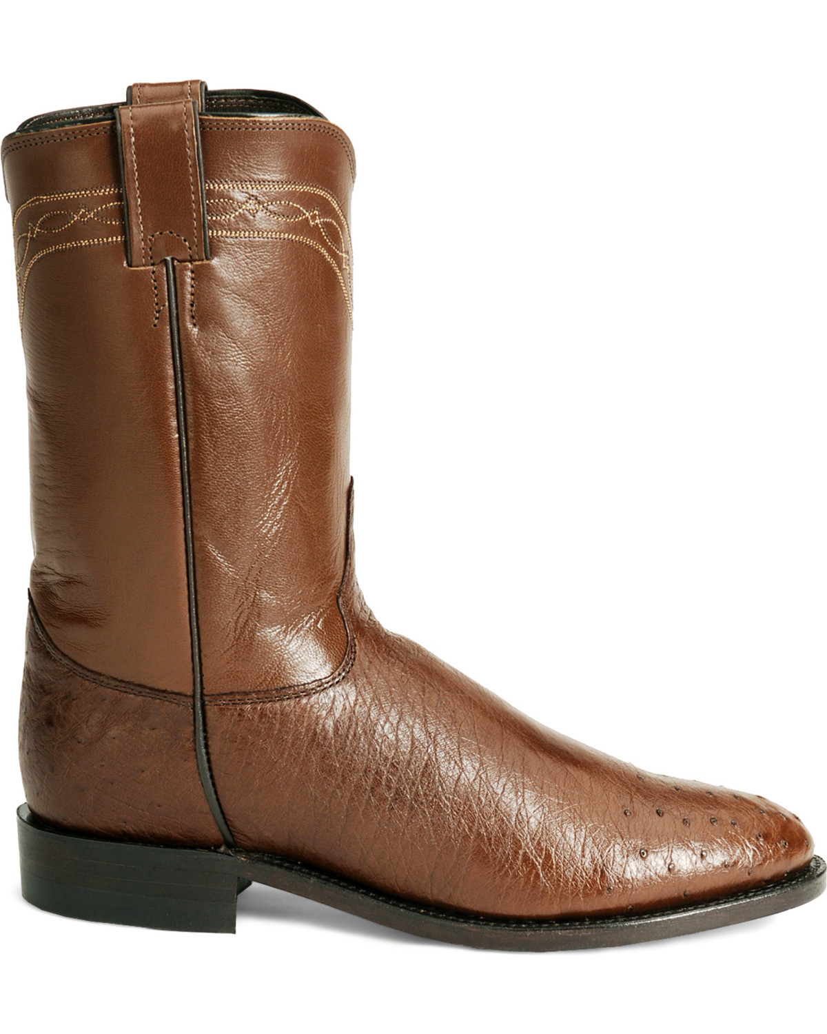 Justin Men's Smooth Ostrich Roper Western Boots | Boot Barn