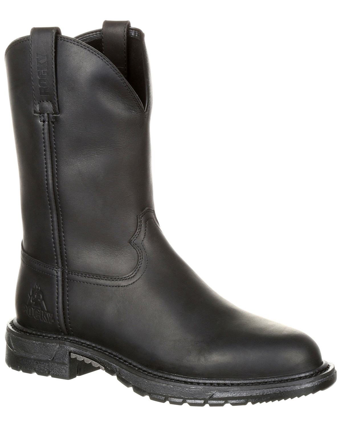 rocky ride round toe roper boots