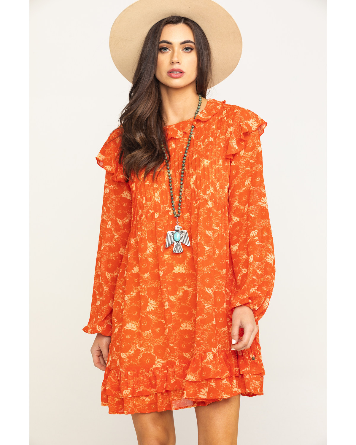 womens orange dress