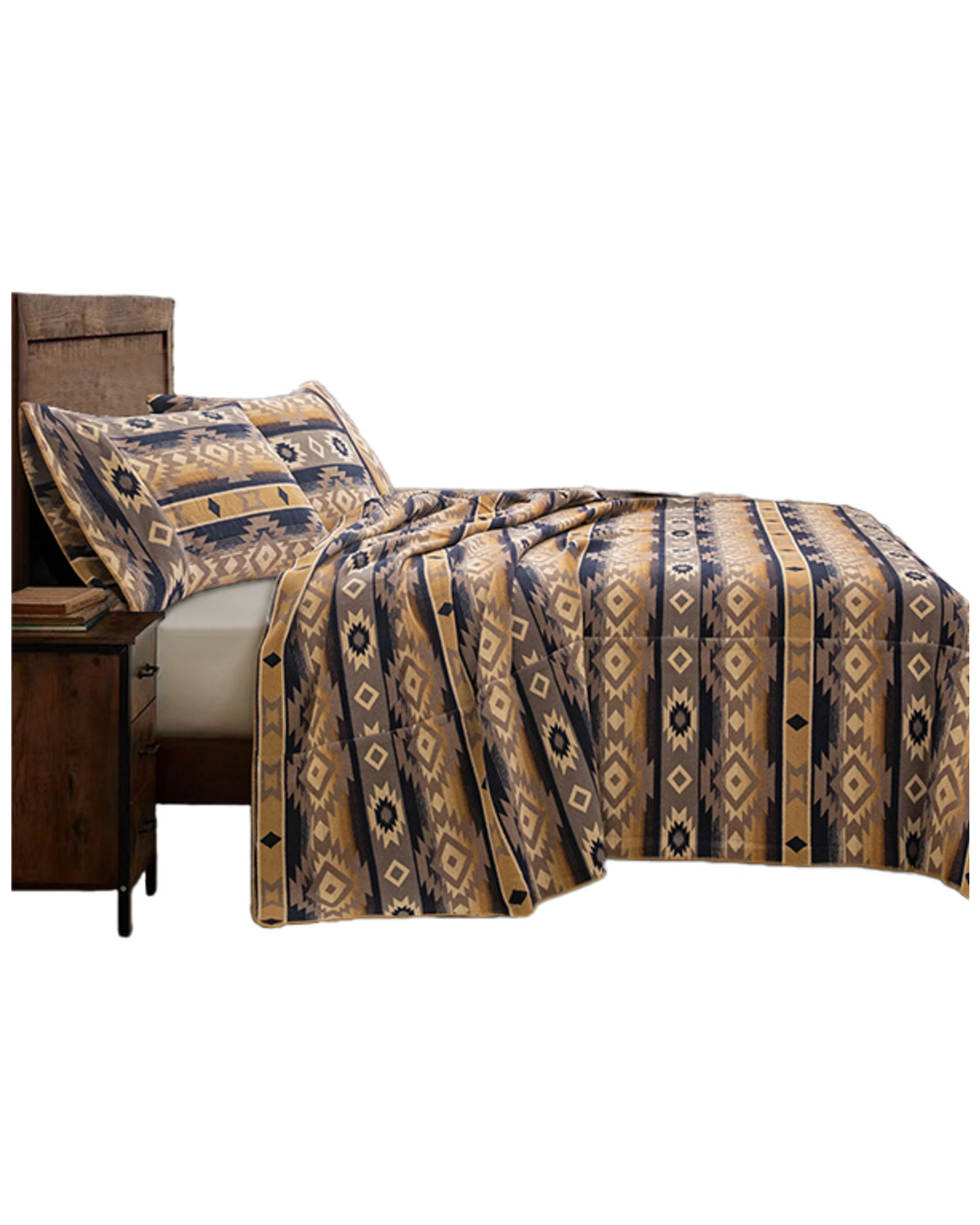 HiEnd Accents 2pc Taos Wool Blend Blanket Set - Twin