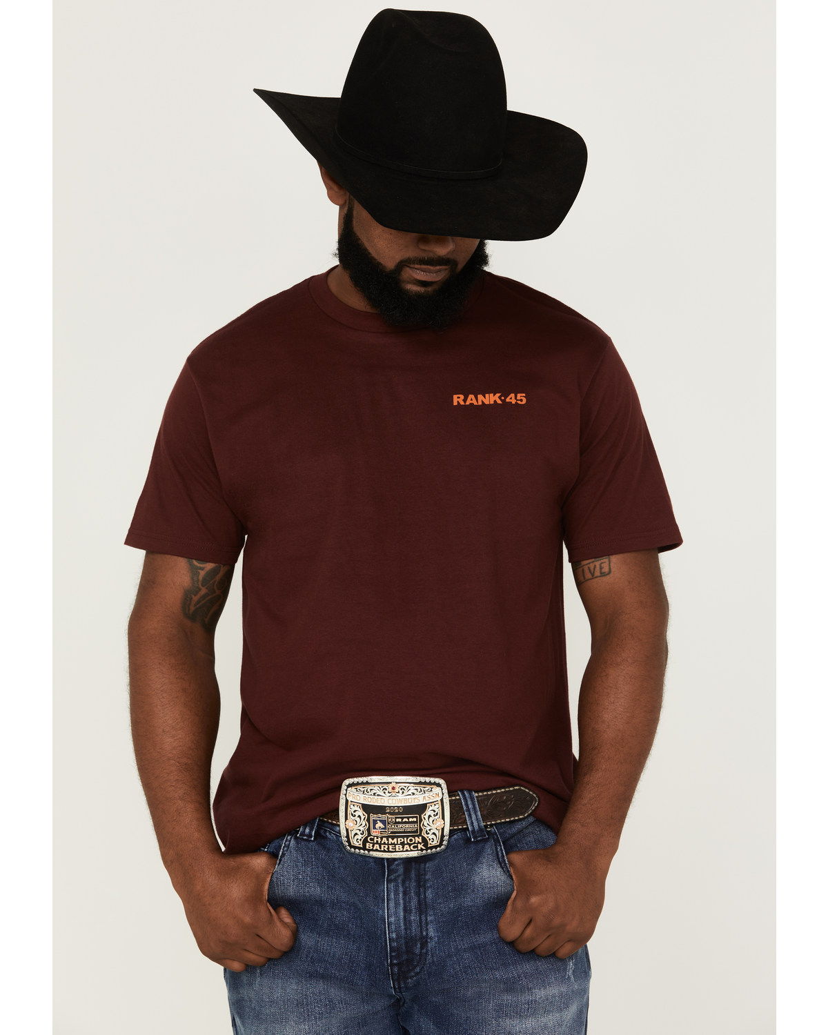 RANK 45® Men's Buck Logo Short Sleeve Graphic T-Shirt