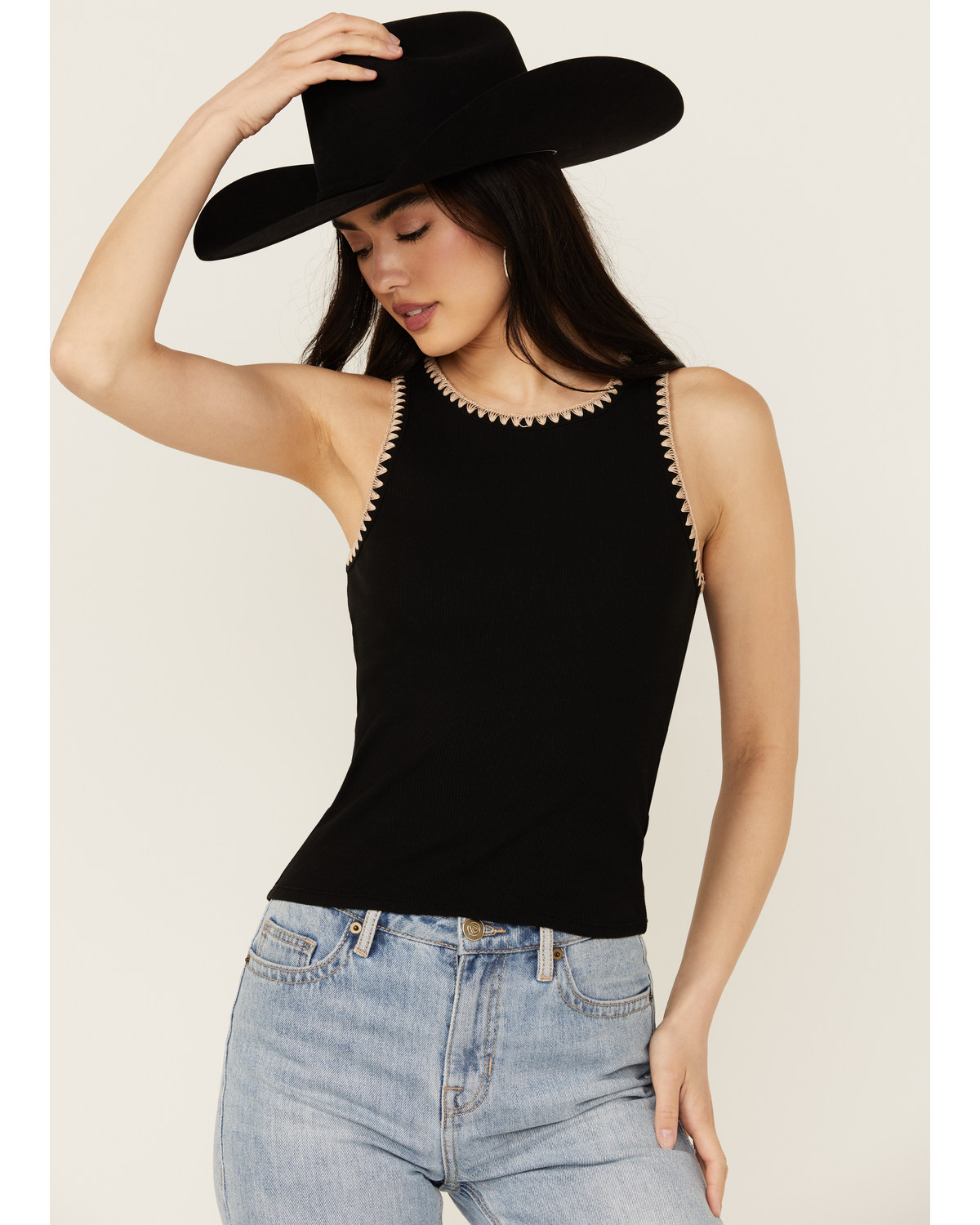 White Crow Women's Embroidered Trim Tank