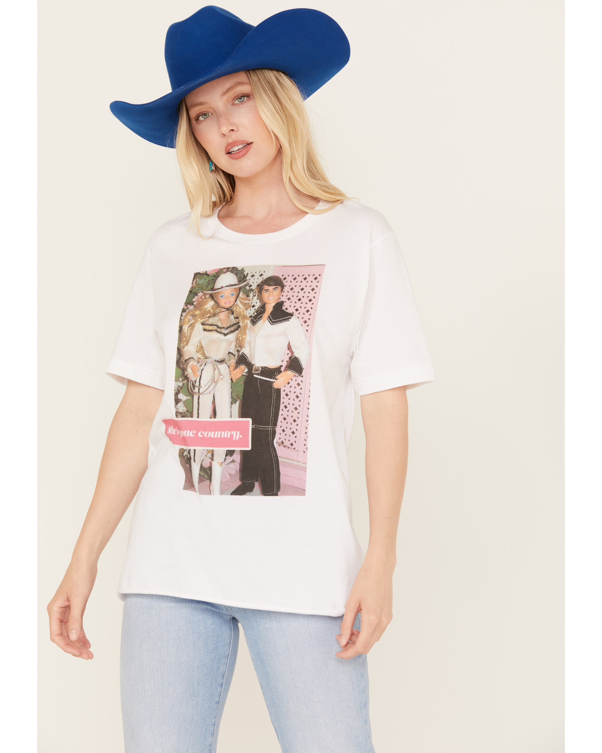 Gina Tees Women's Embellished She's Gone Country Graphic Tee