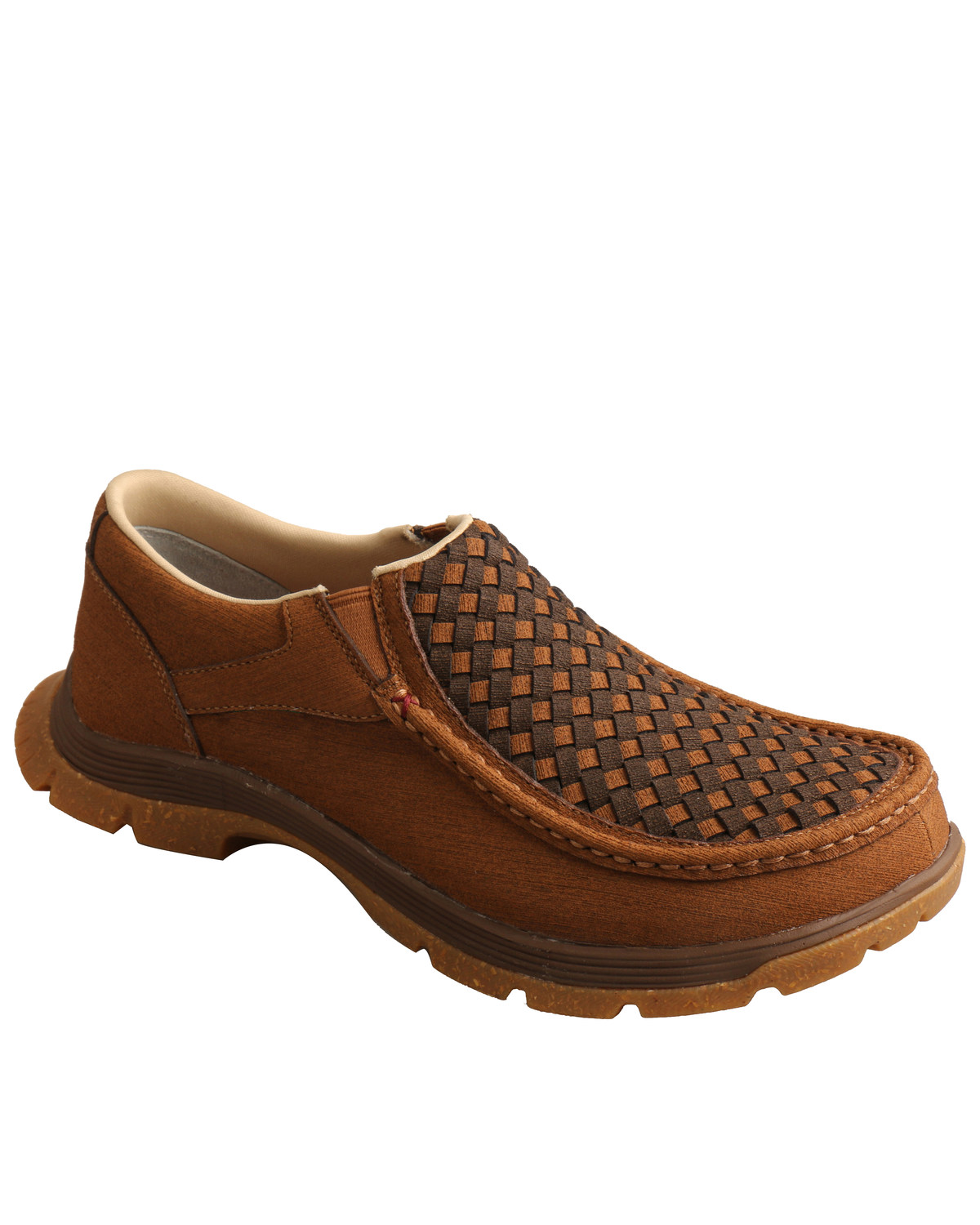 Twisted X Men's Brown Basket Weave Chukka Shoes - Moc Toe