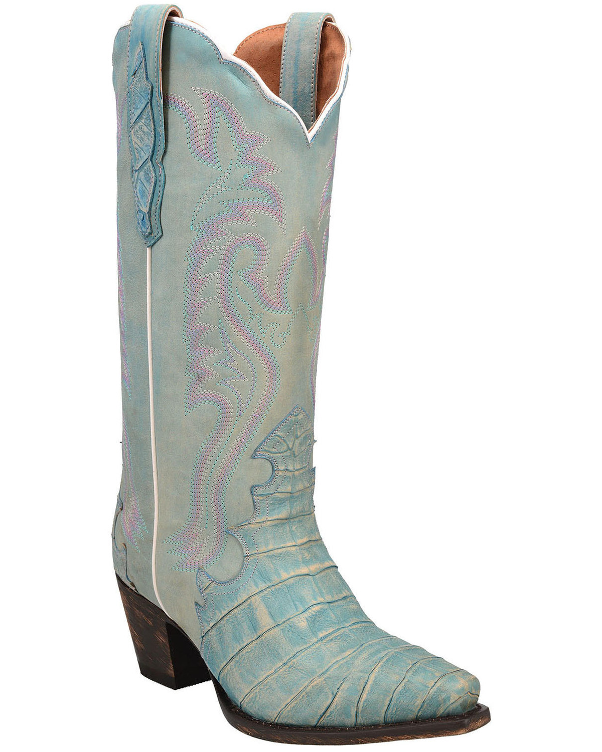blue western boots