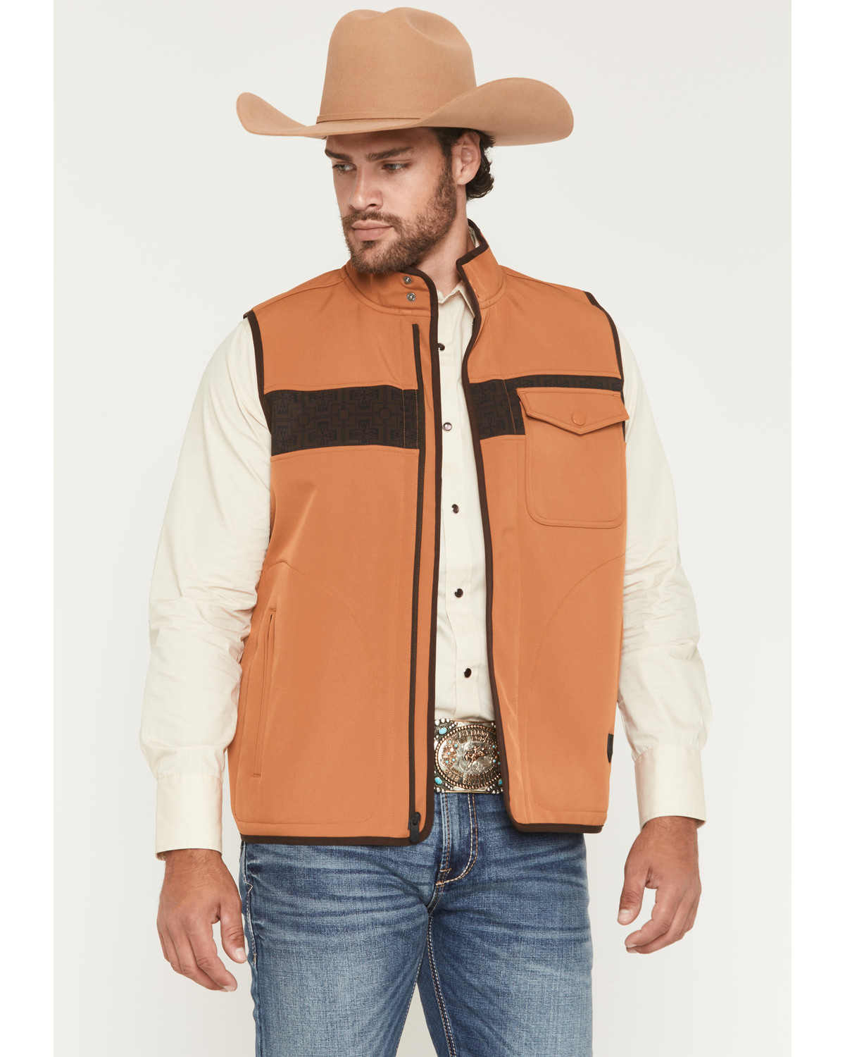 RANK 45® Men's Alta Vista Color Block Softshell Vest